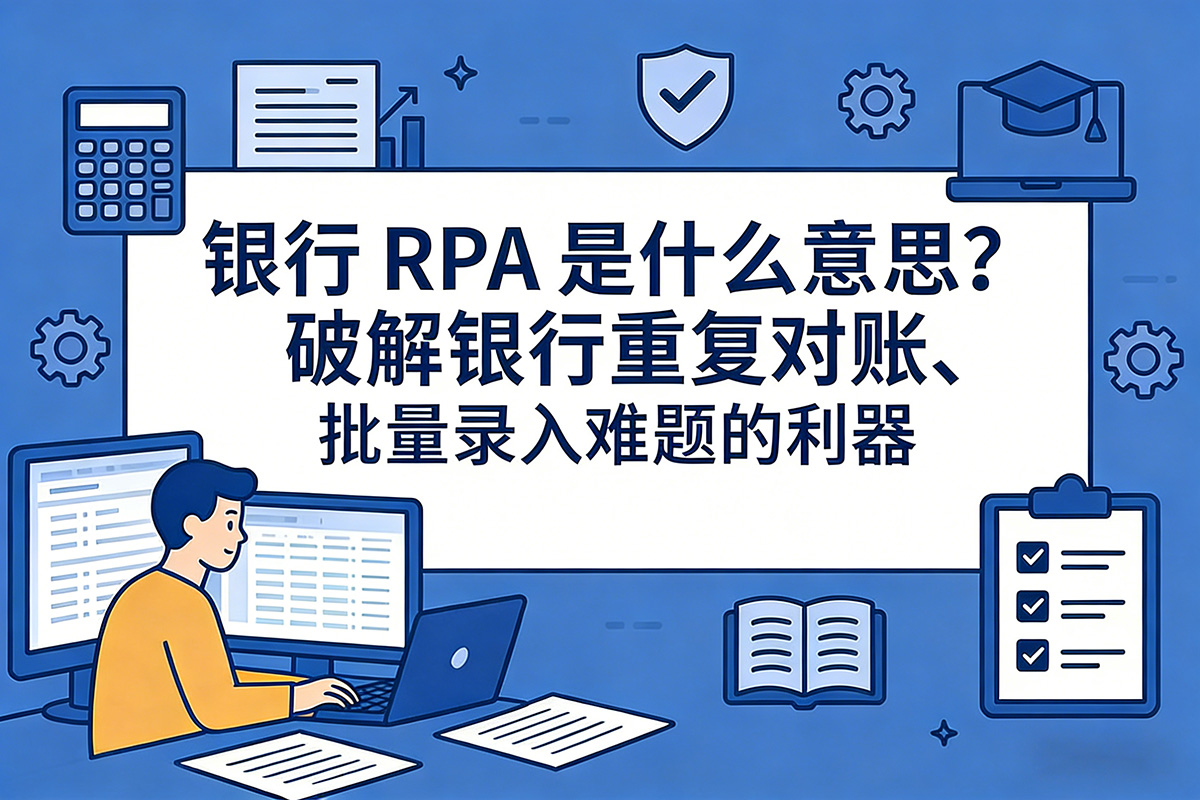 银行RPA是什么意思?破解银行重复对账、批量录入难题的利器