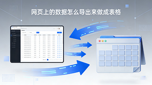 网页上的数据怎么导出来做成表格