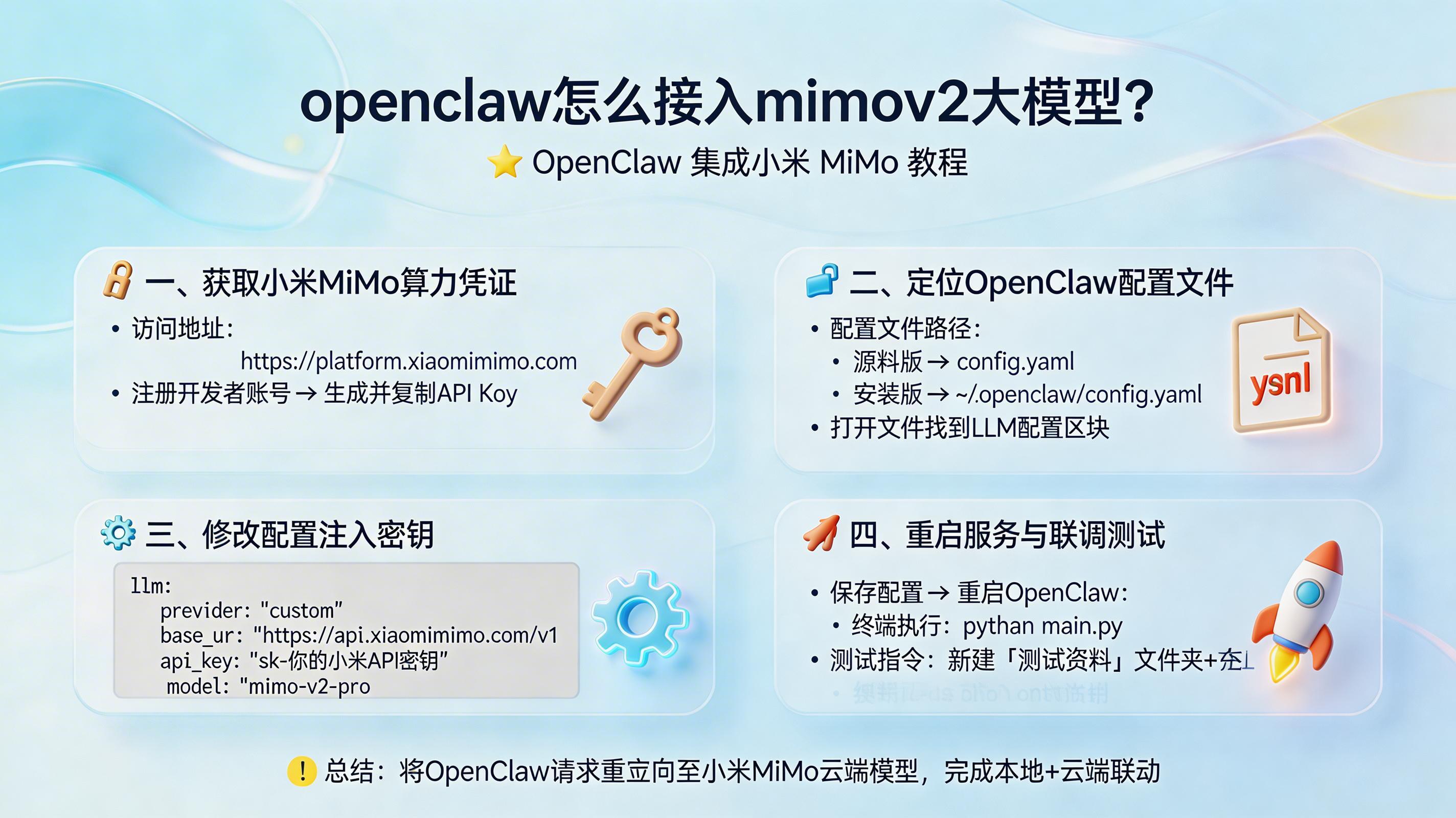 openclaw怎么接入mimov2大模型？OpenClaw集成小米MiMo教程_图1