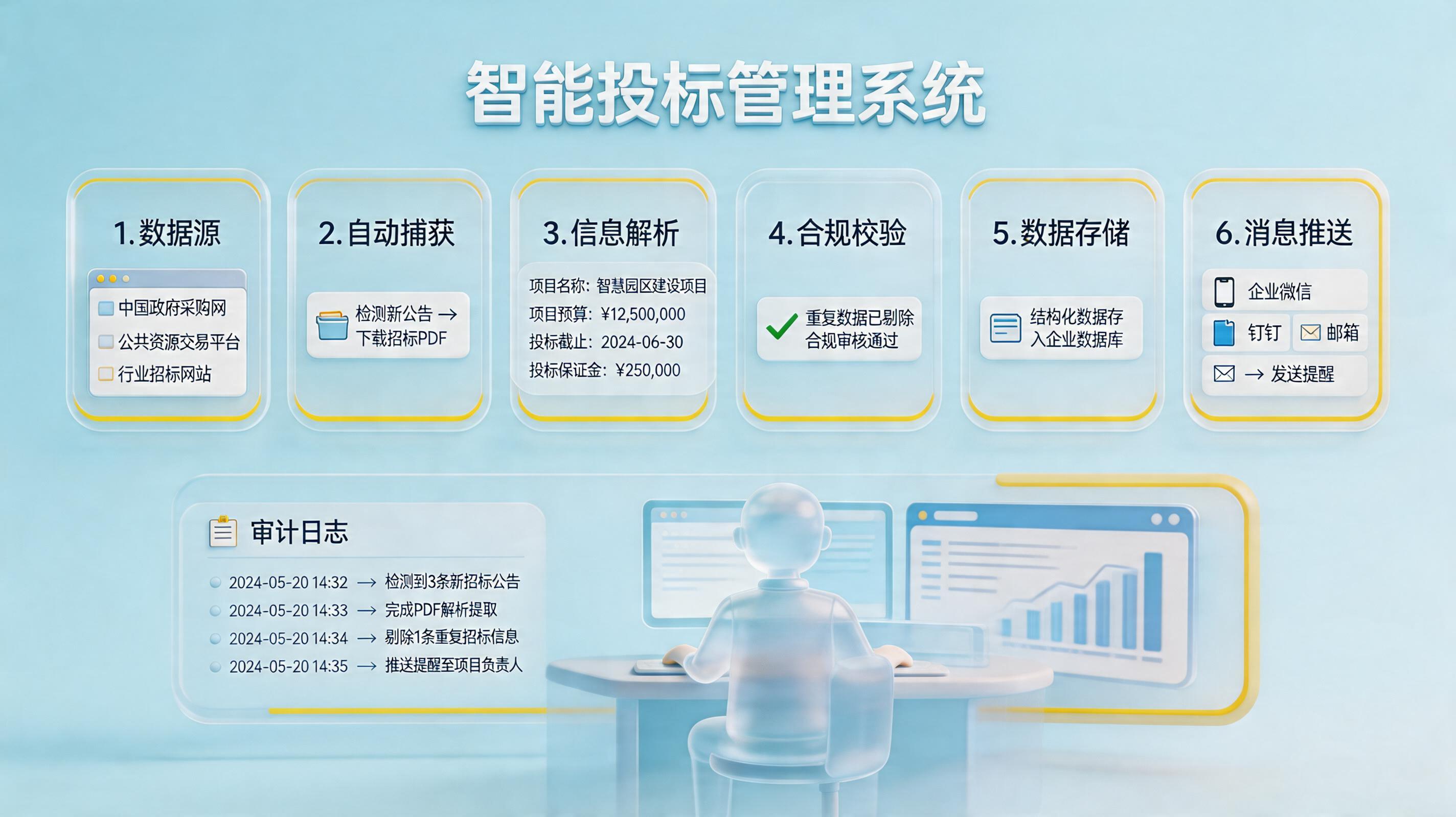 招投标网站新公告怎么用实在Agent自动抓取并推送？监控到通知闭环_主图