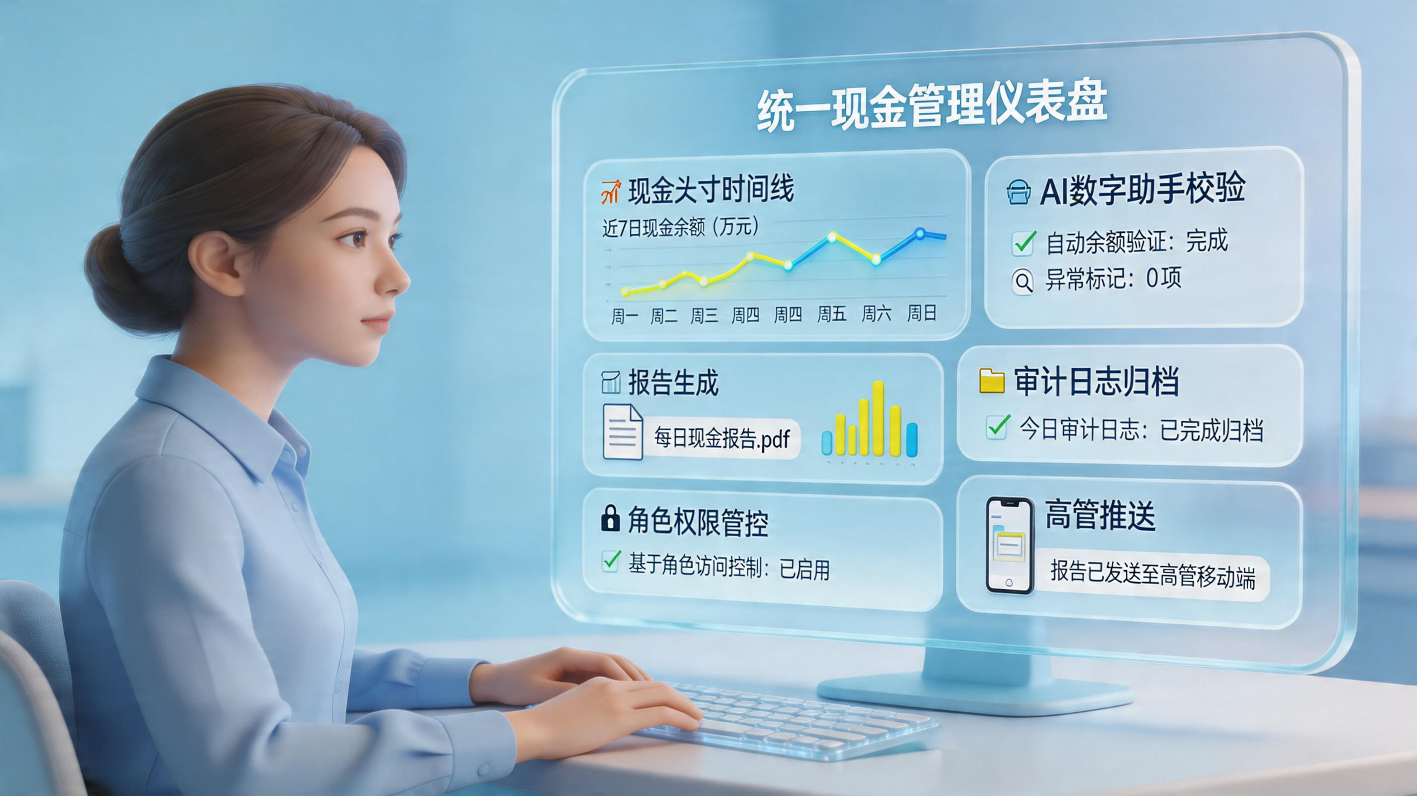 资金日报能不能每天自动生成发到管理层？数字员工自动推送_主图