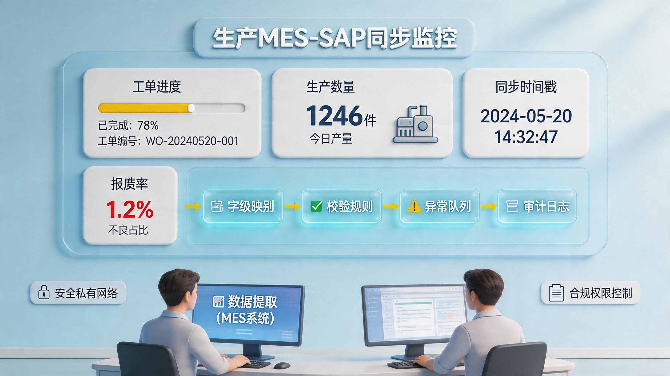 MES报工数据如何用实在Agent自动同步到SAP？制造执行与财务过账打通_主图