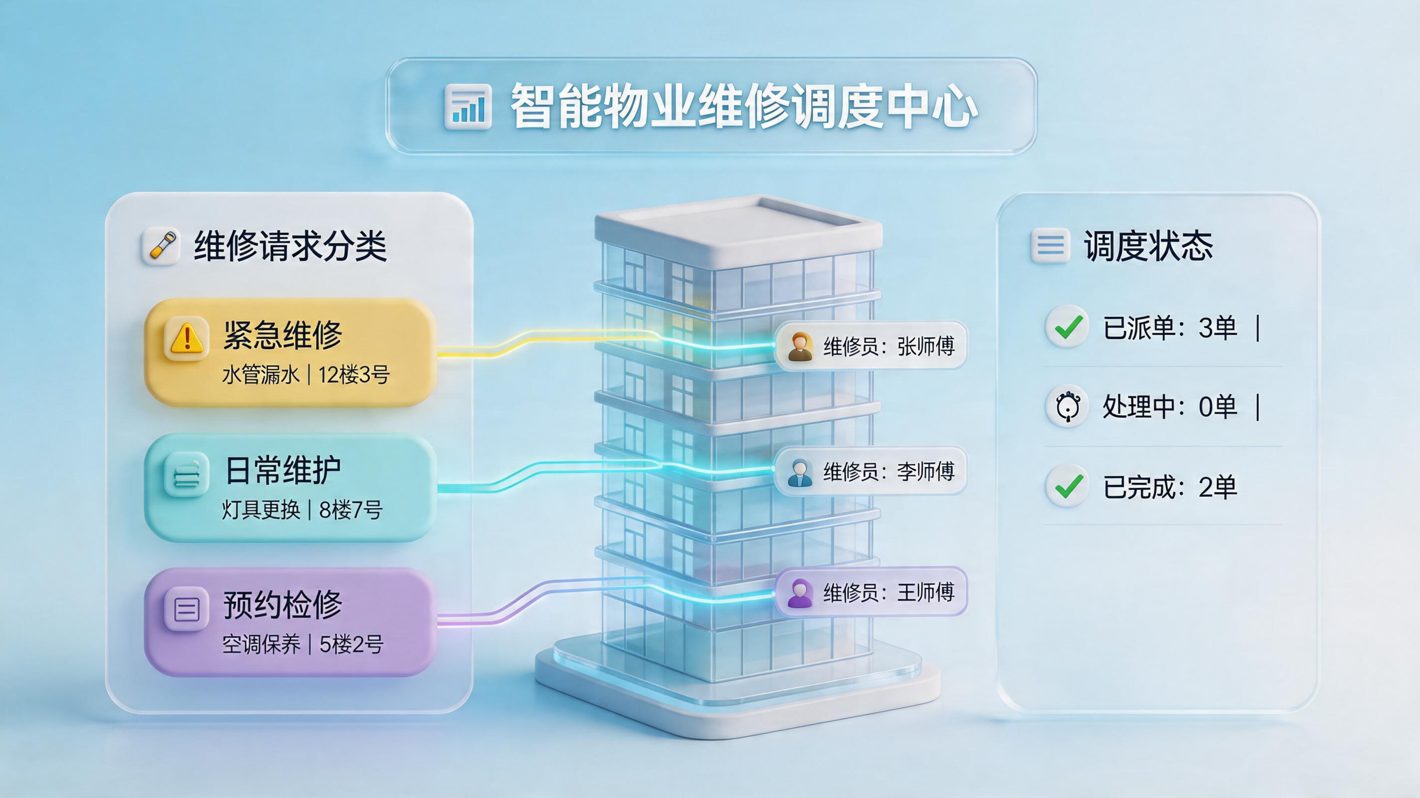 物业报修申请如何自动派单并跟踪？数字员工实现全流程闭环_主图