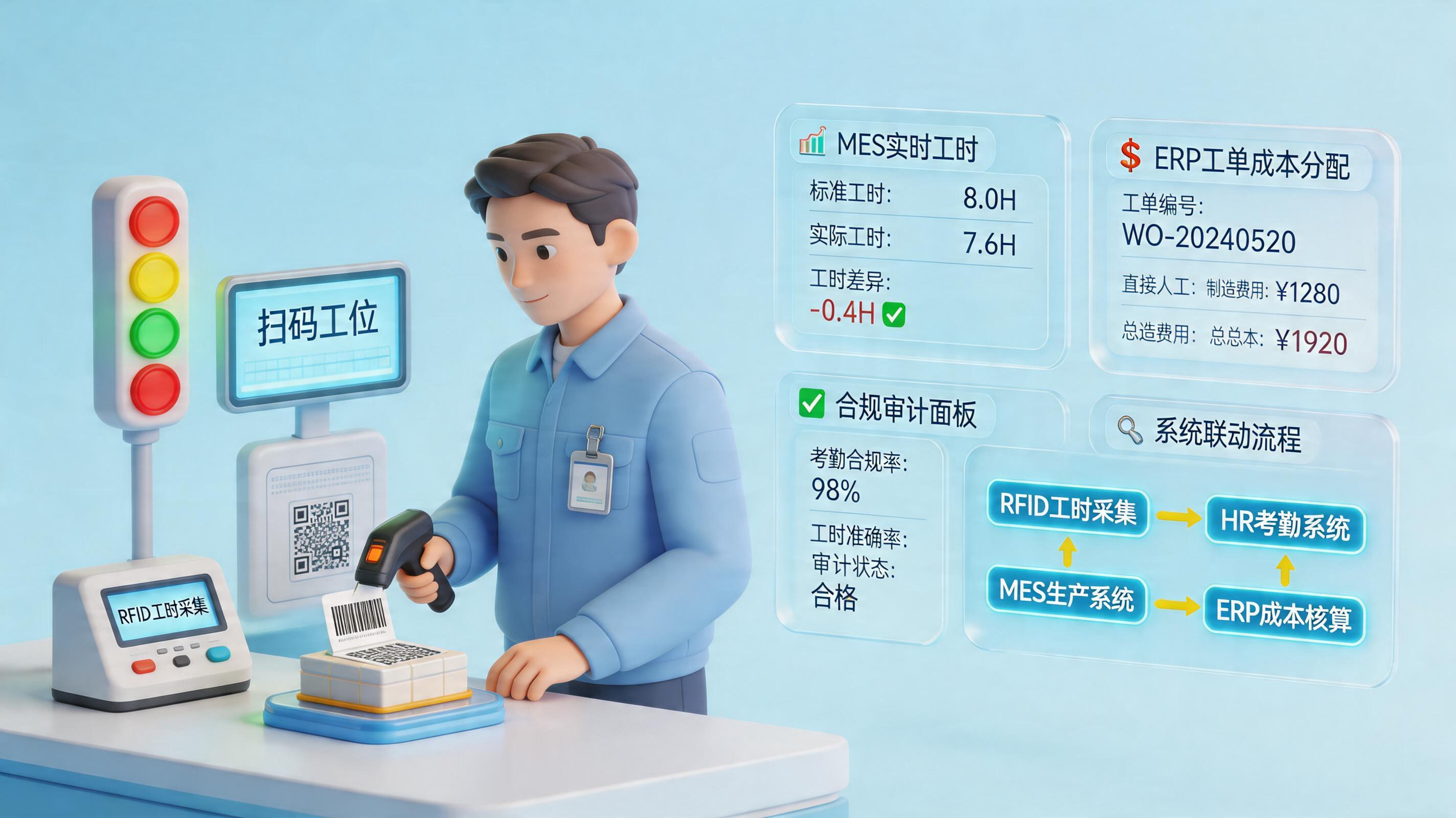 生产人员工时如何自动采集做成本核算？数字员工落地路径_主图