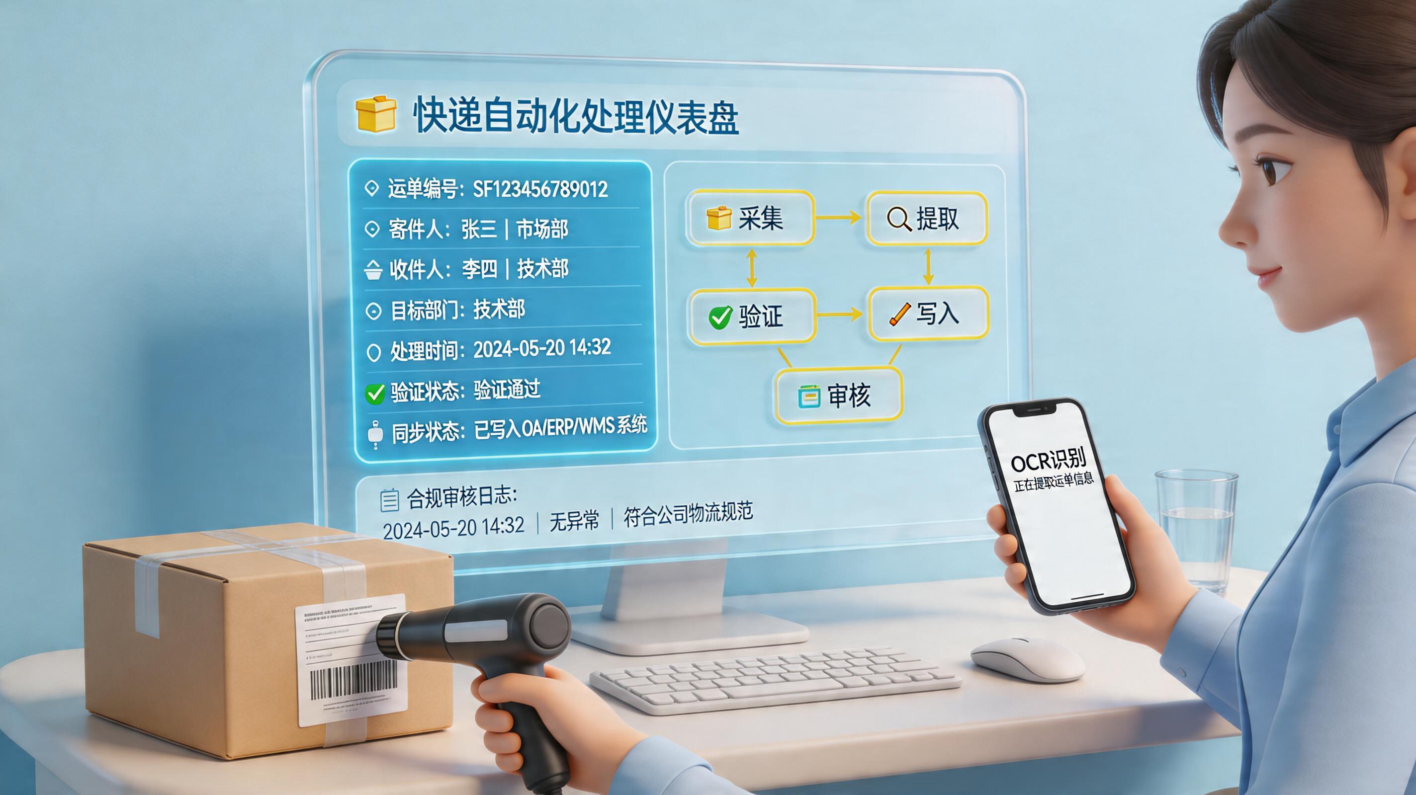 快递收发记录如何自动录入系统？减少手工登记_主图