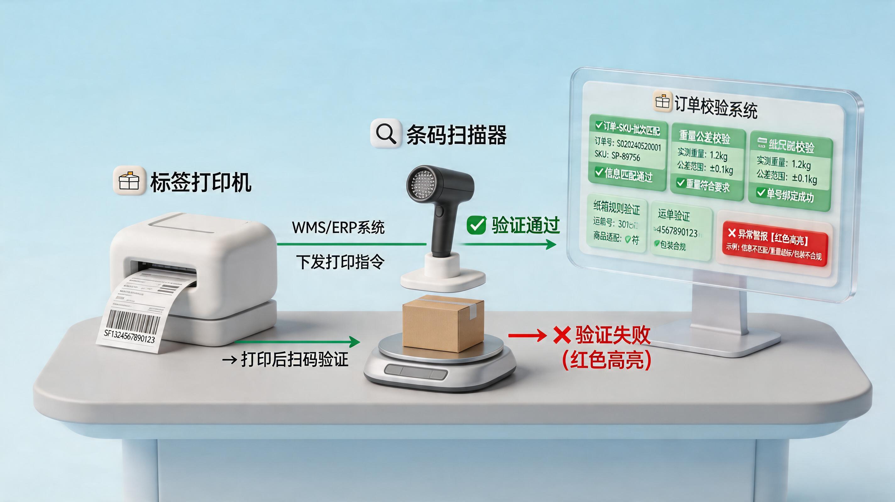 出货标签能不能自动打印并做防错校验？仓储发货提效_主图