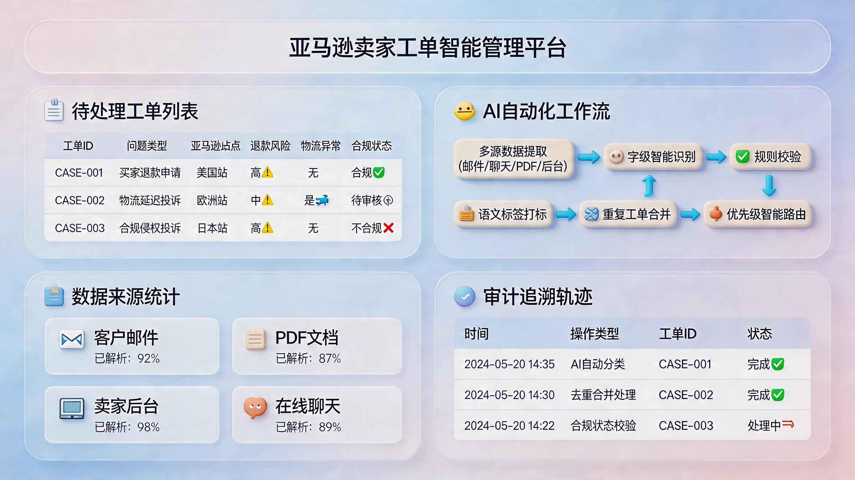 亚马逊Open Case列表能自动生成并按需求分类吗？实现路径与边界_主图