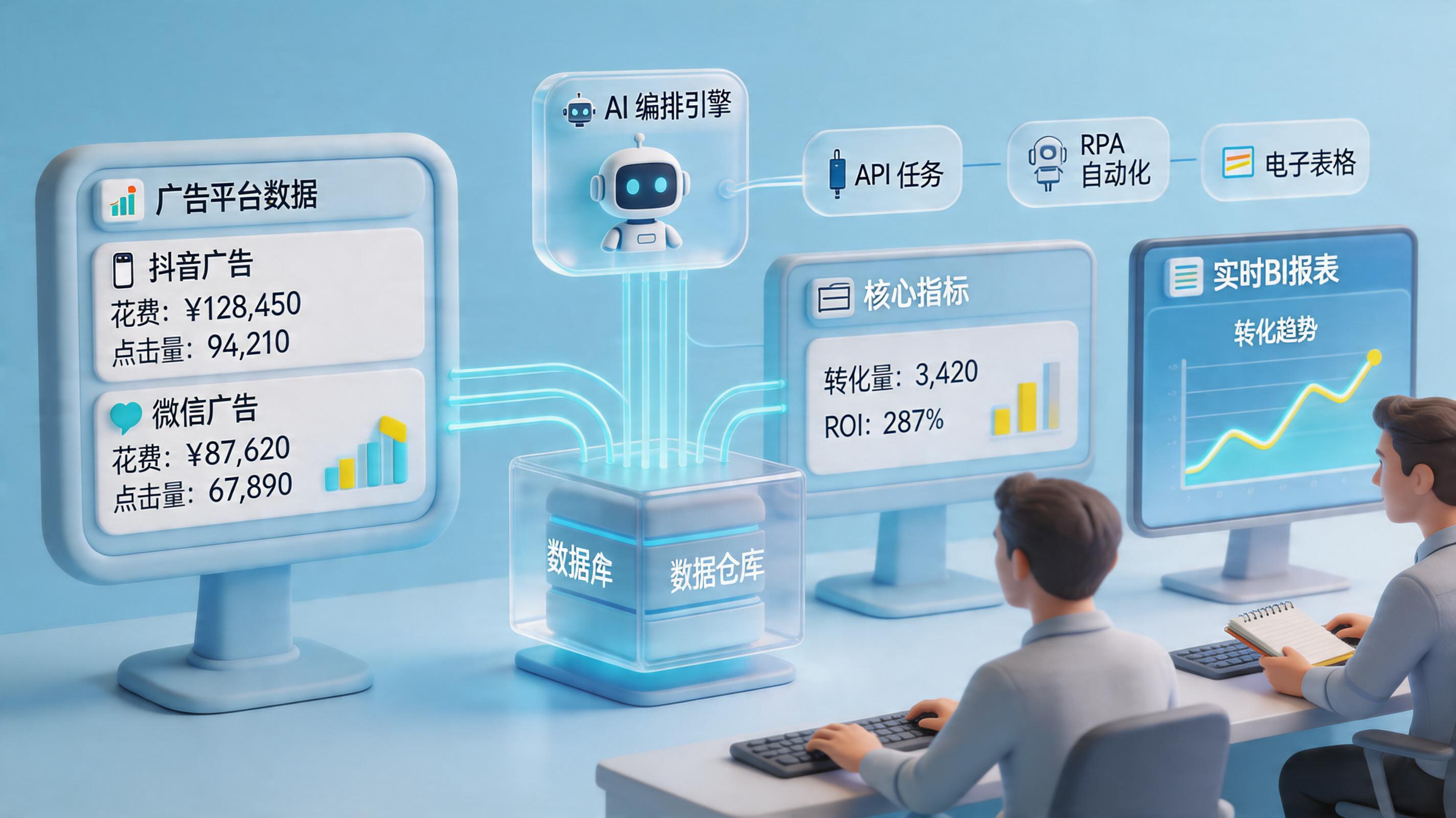 X广告推广数据能自动抓取汇总吗？报表自动化路径_主图