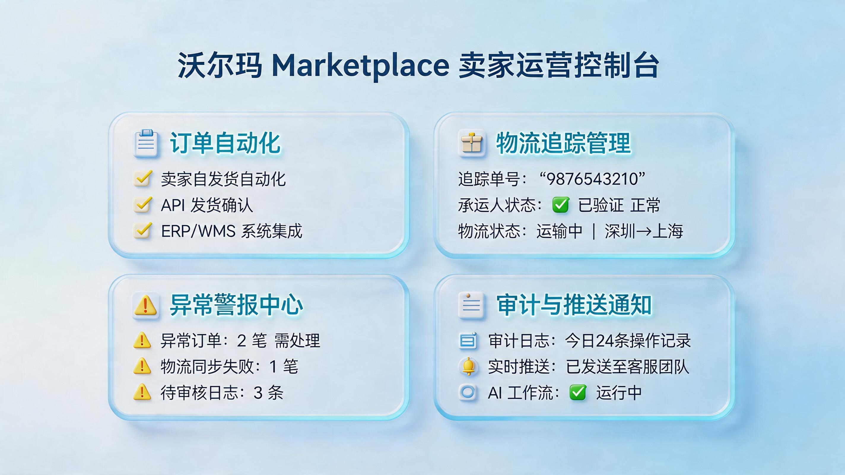 沃尔玛卖家配送订单发货状态怎么自动确认推送？订单闭环_主图
