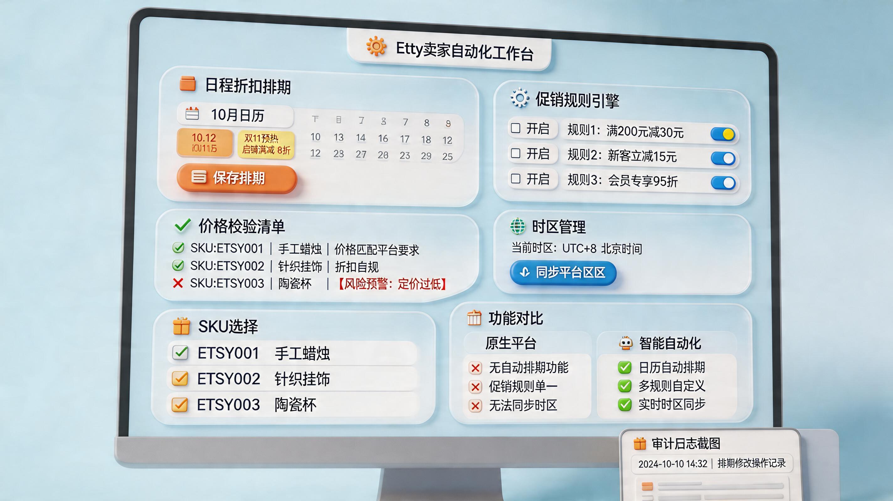 Etsy后台折扣活动可以每天定时自动创建吗？实现方式说明_主图