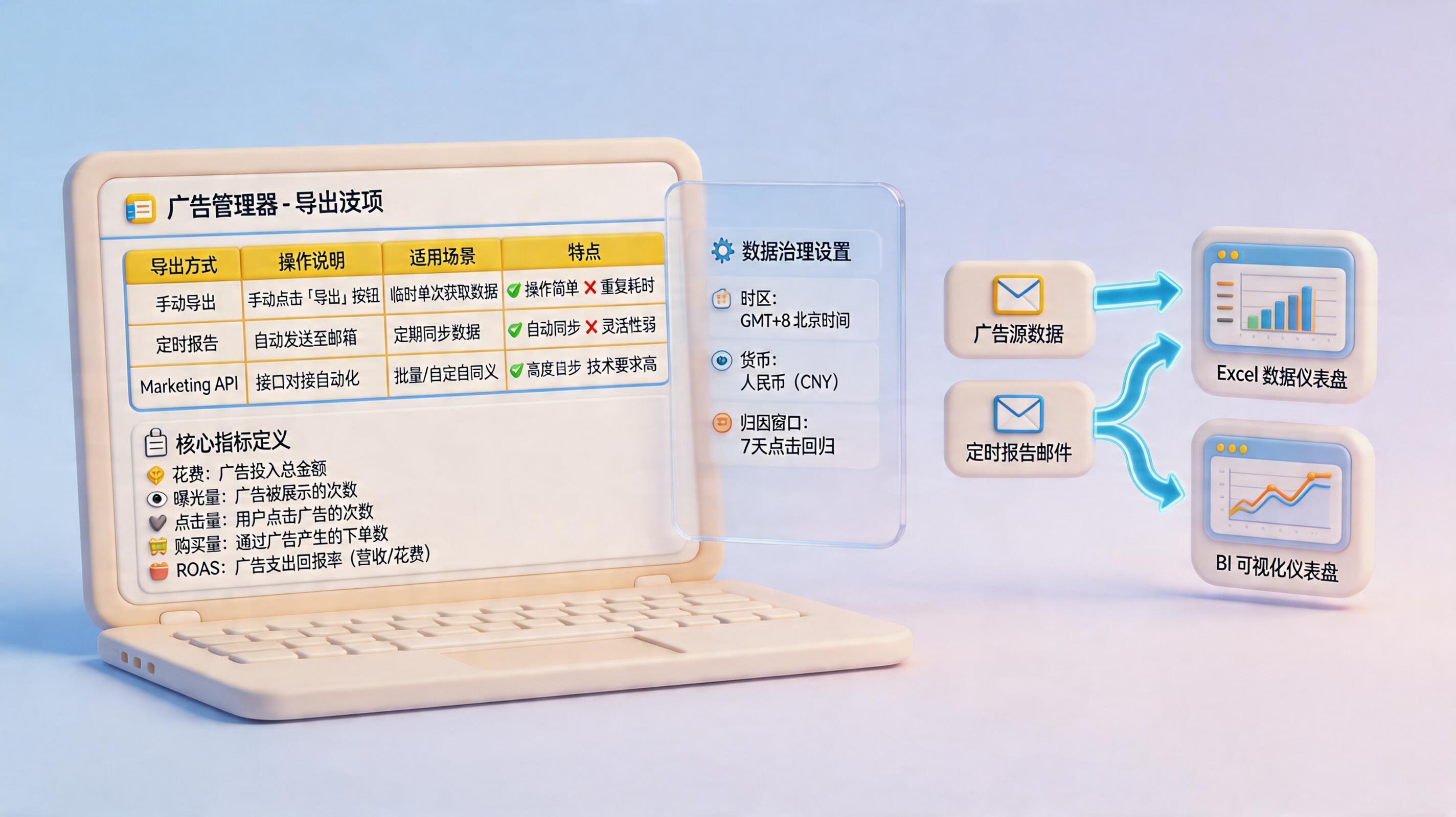 Facebook广告推广数据自动导出汇总方法 报表一键闭环_主图