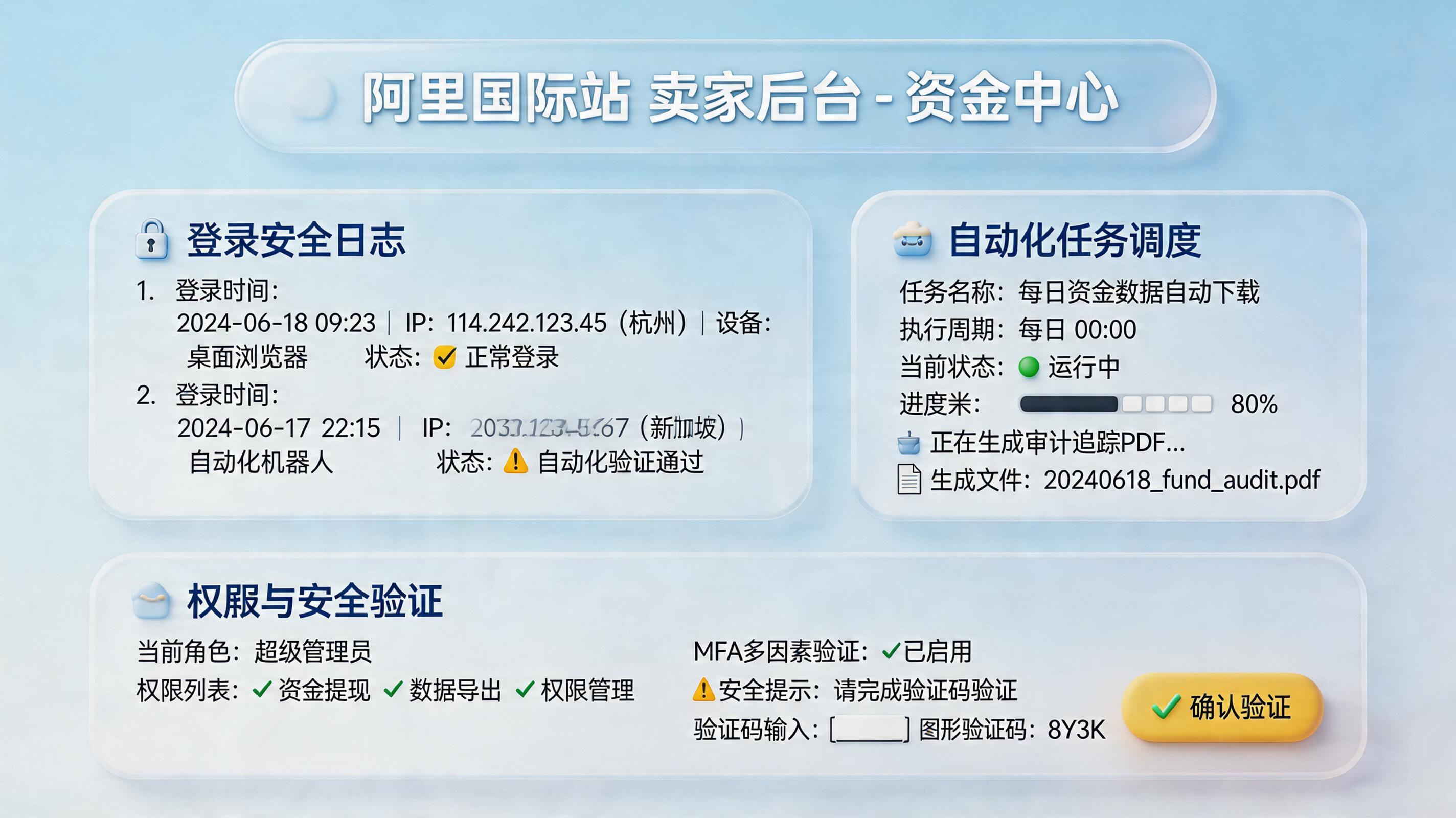 速卖通资金中心登录记录能定时自动下载吗？实现路径与合规边界_主图