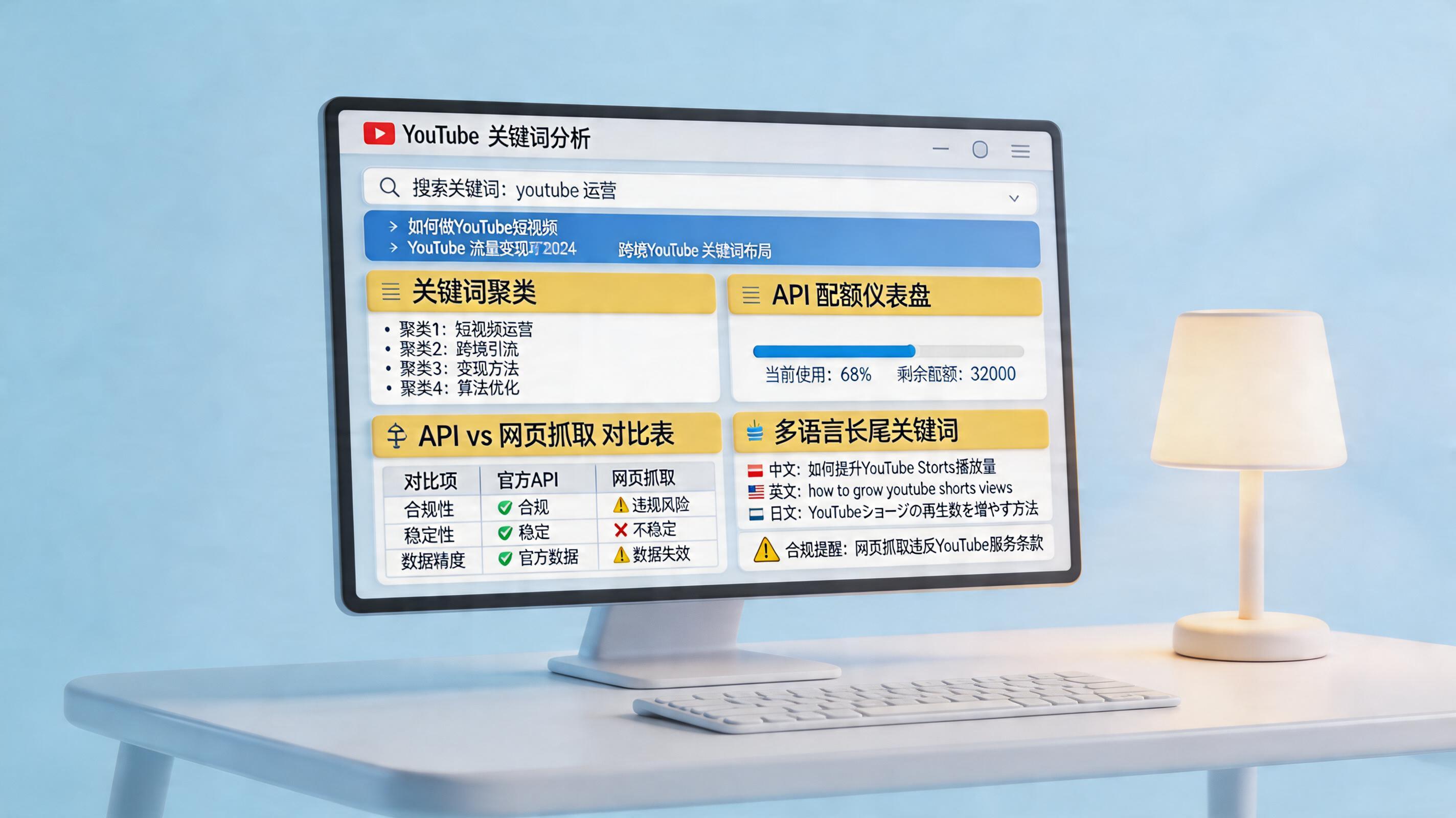 YouTube搜索结果相关关键词能自动抓取吗？方法与边界_主图