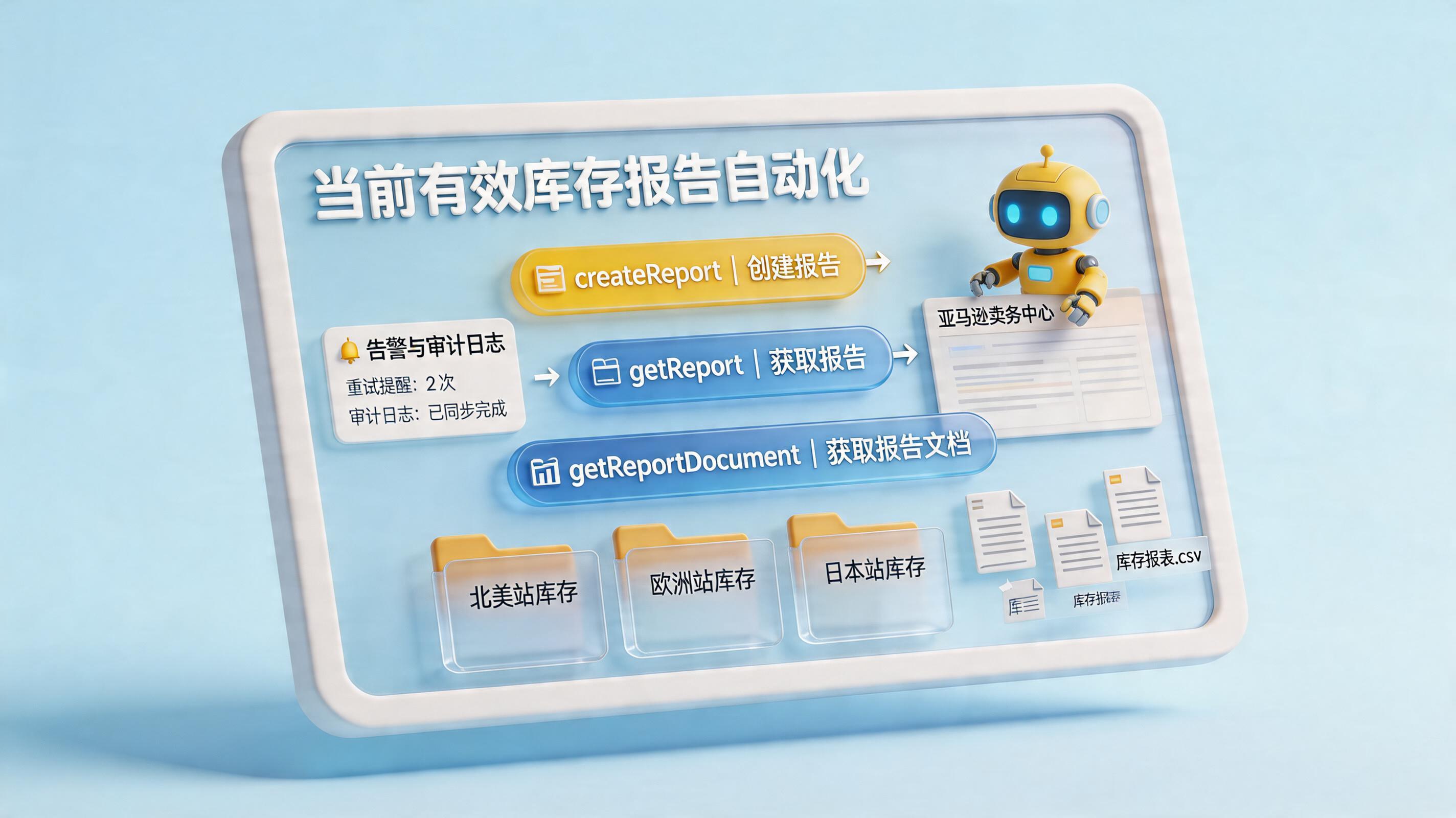亚马逊当前在售商品库存报告如何自动请求下载？自动化方案_主图
