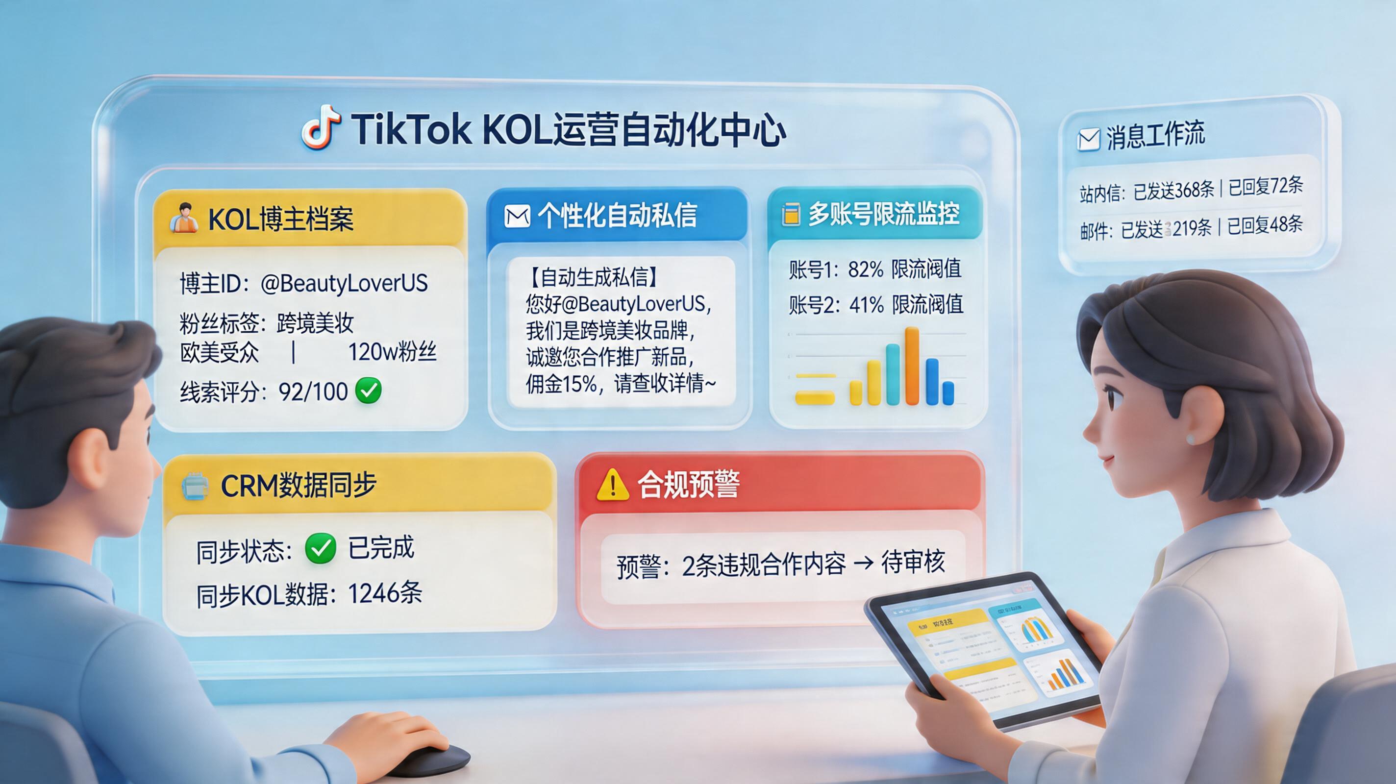 TikTok KOL红人怎么实现自动邀约私信？流程拆解_主图