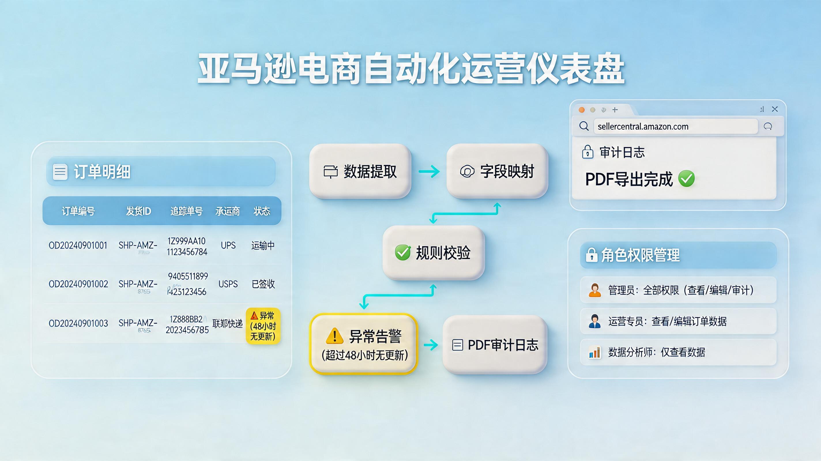 亚马逊货件追踪编号批量抓取用于代发怎么实现？流程拆解_主图