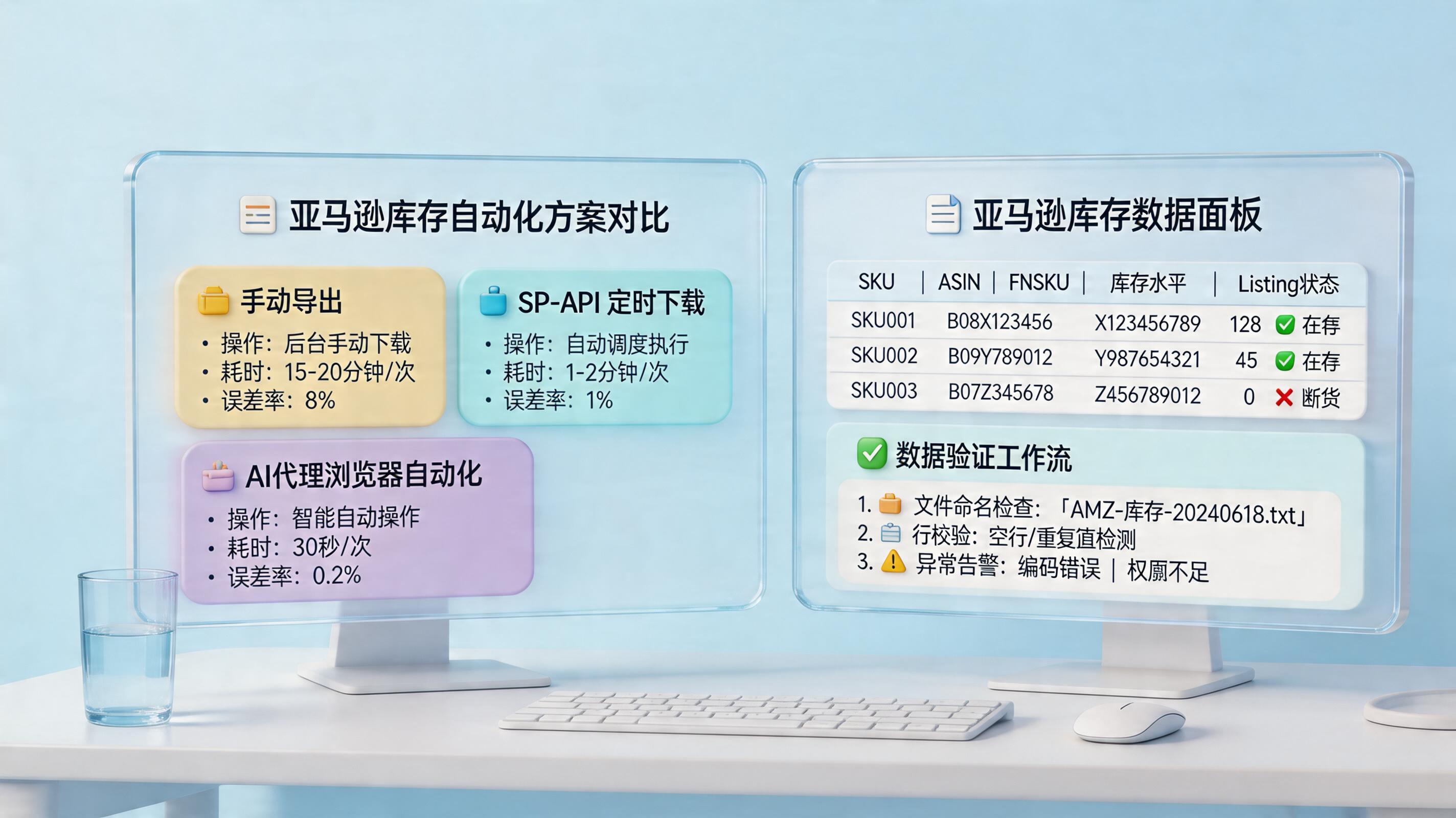 亚马逊管理库存状况TXT报表自动下载方法，库存巡检自动化_主图
