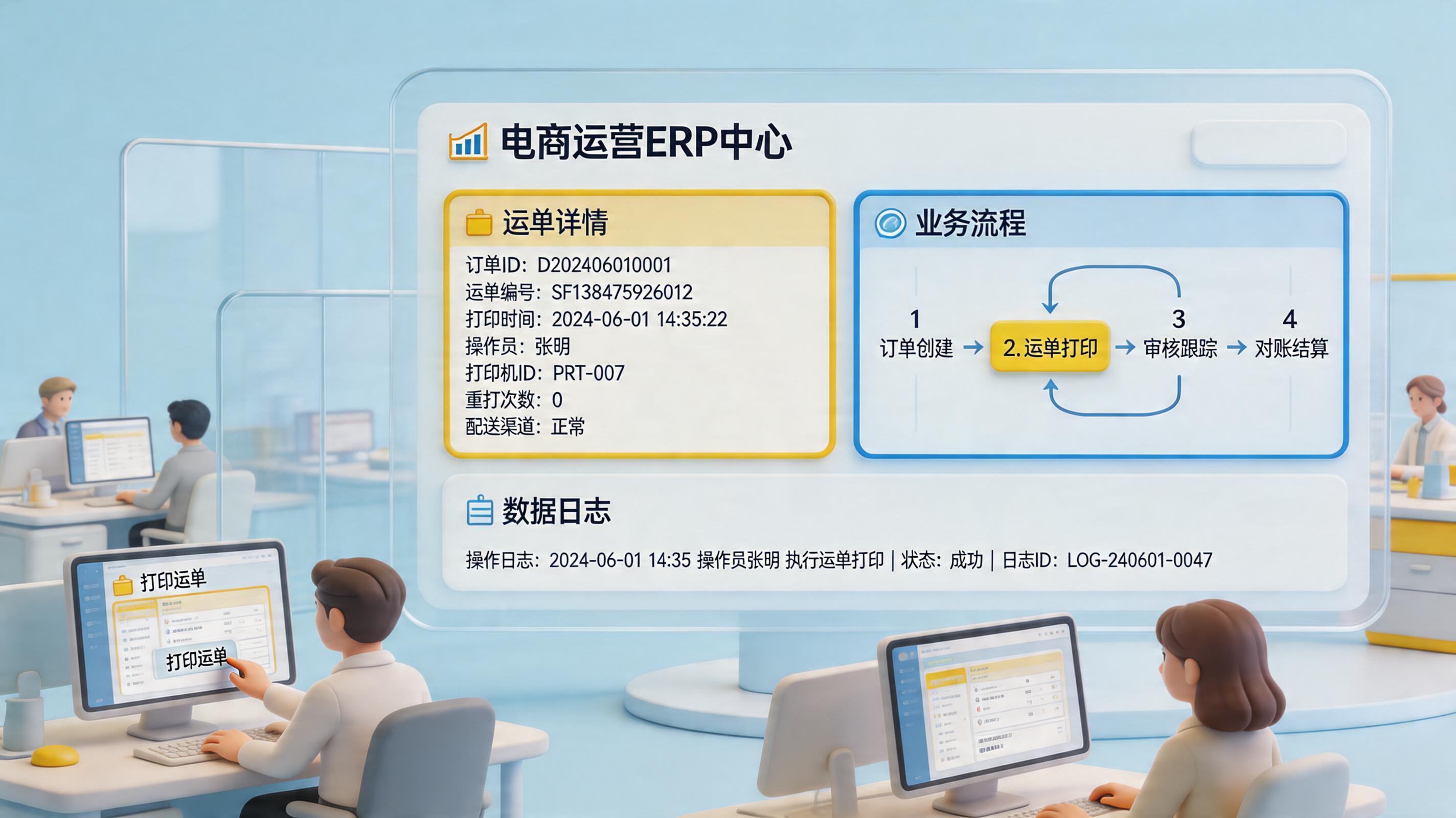 我打ERP的电子面单打印数据能自动记录吗？原理与落地方法_主图