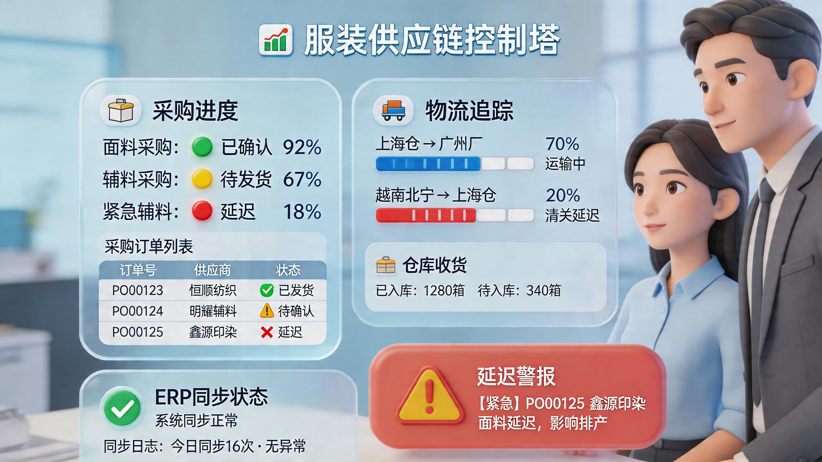 简派供应链的面辅料采购进度能自动监控吗？方法与落地要点_主图