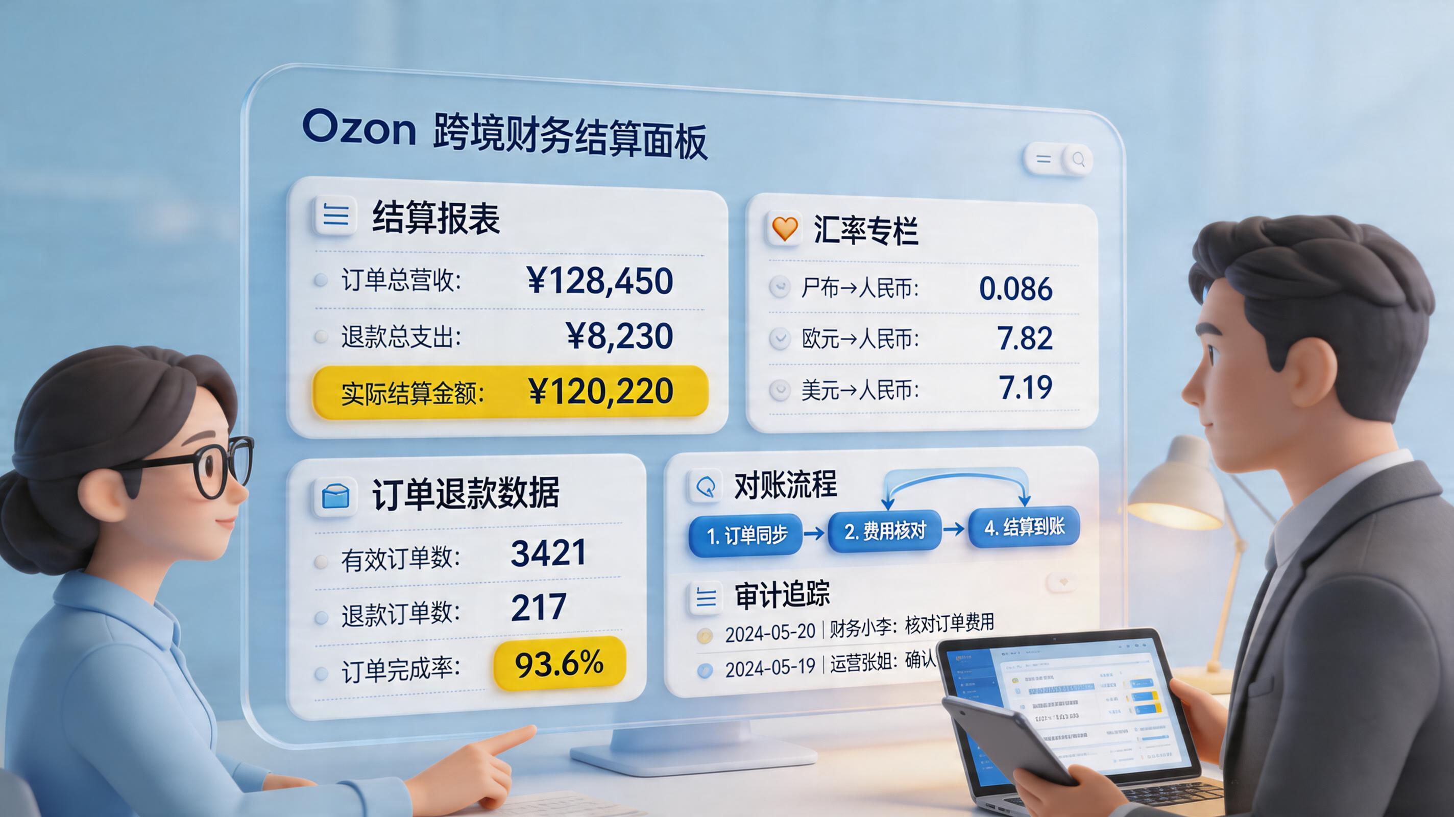 Ozon的财务报告能自动导出含汇率的版本吗？判断与落地方案_主图