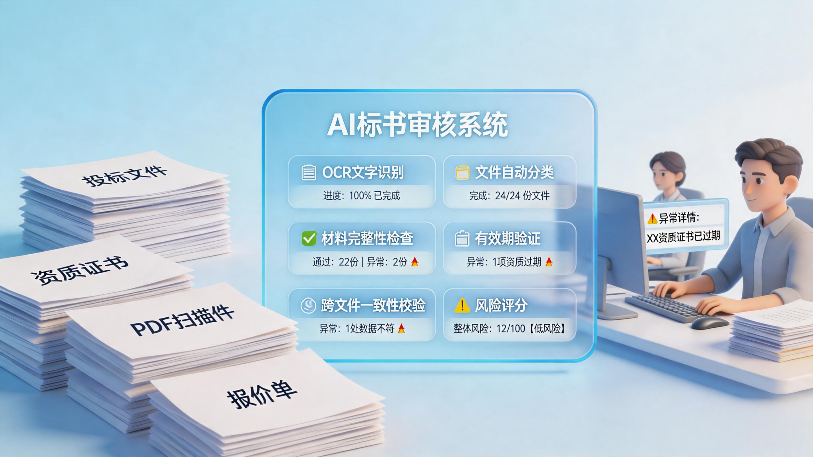 标书太多人工审不过来怎么办？AI审核提速路径_主图