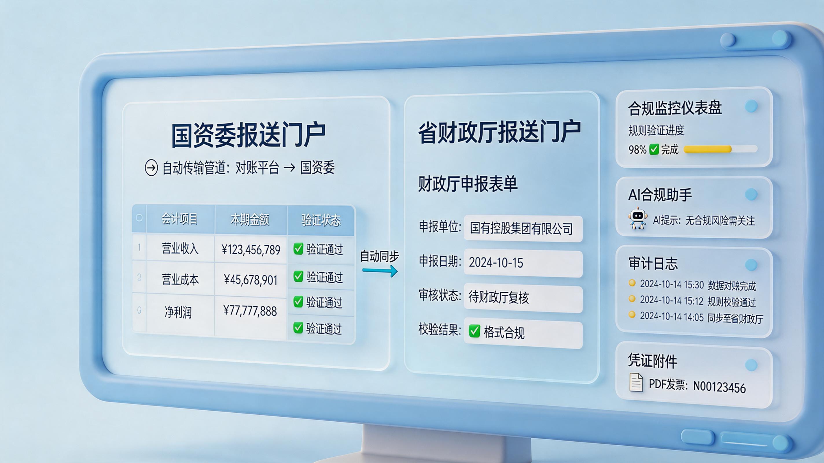 国资委财政厅快报如何自动报送？流程与报送闭环_主图