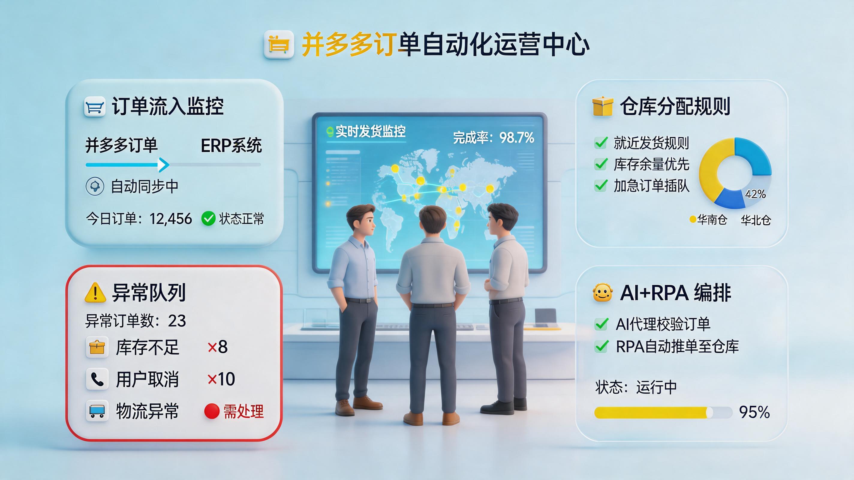 拼多多平台的订单怎么实现一键自动下发到仓储系统？流程与闭环_主图