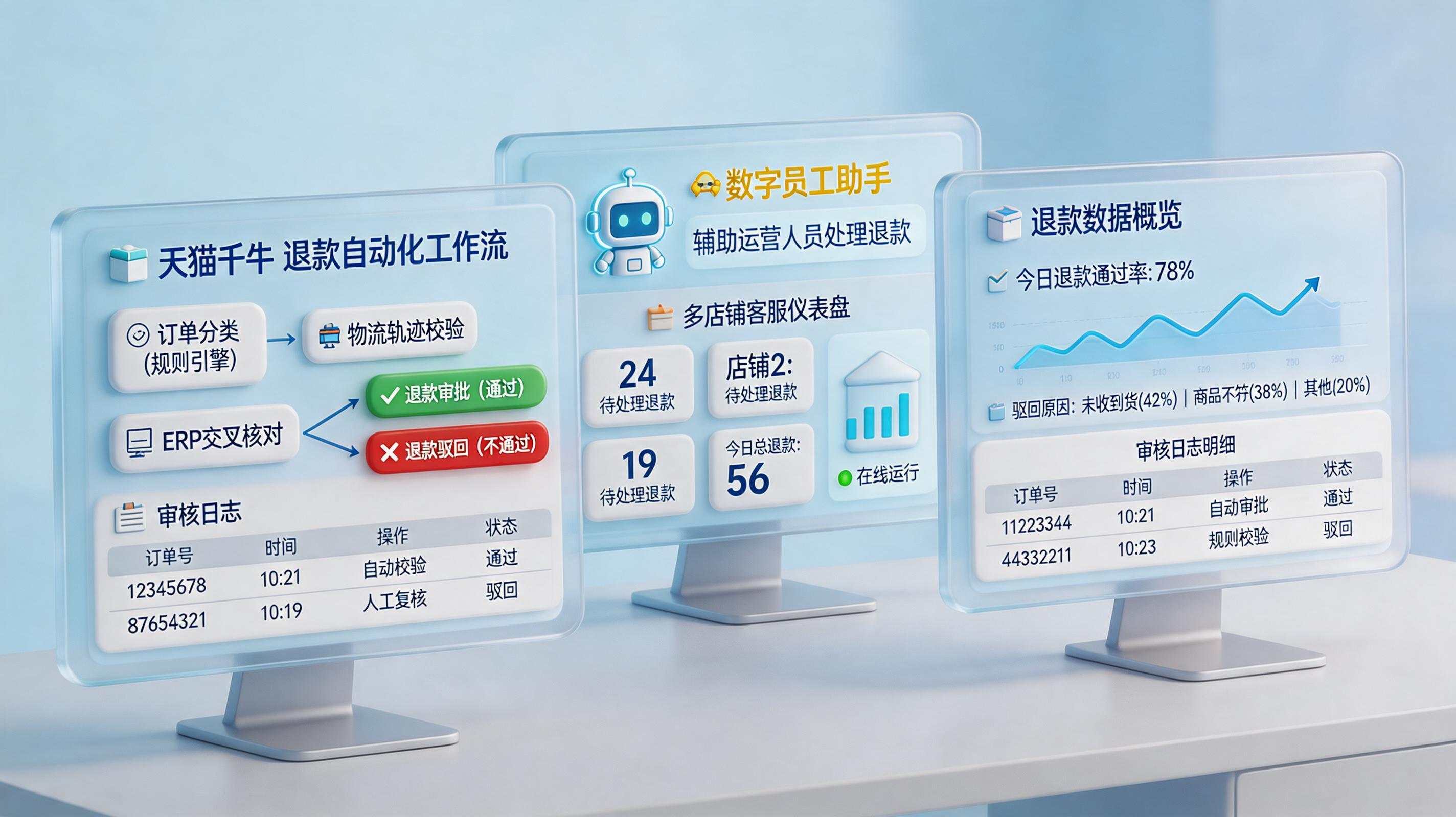 天猫千牛后台的退款订单怎么实现批量自动处理？规则分层闭环_主图