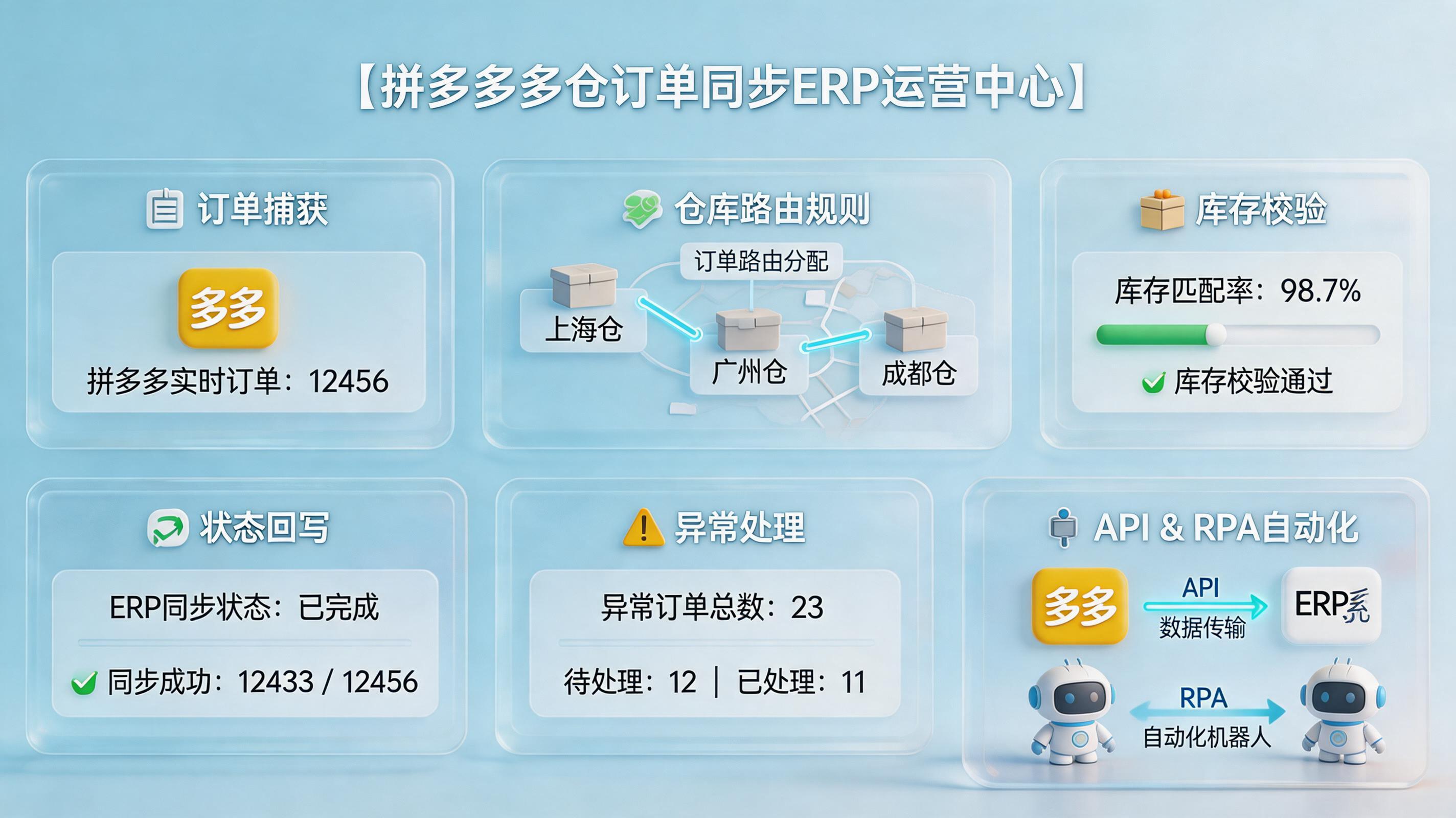 拼多多多仓库的订单怎么实现自动同步上传到 ERP 系统？方案_主图