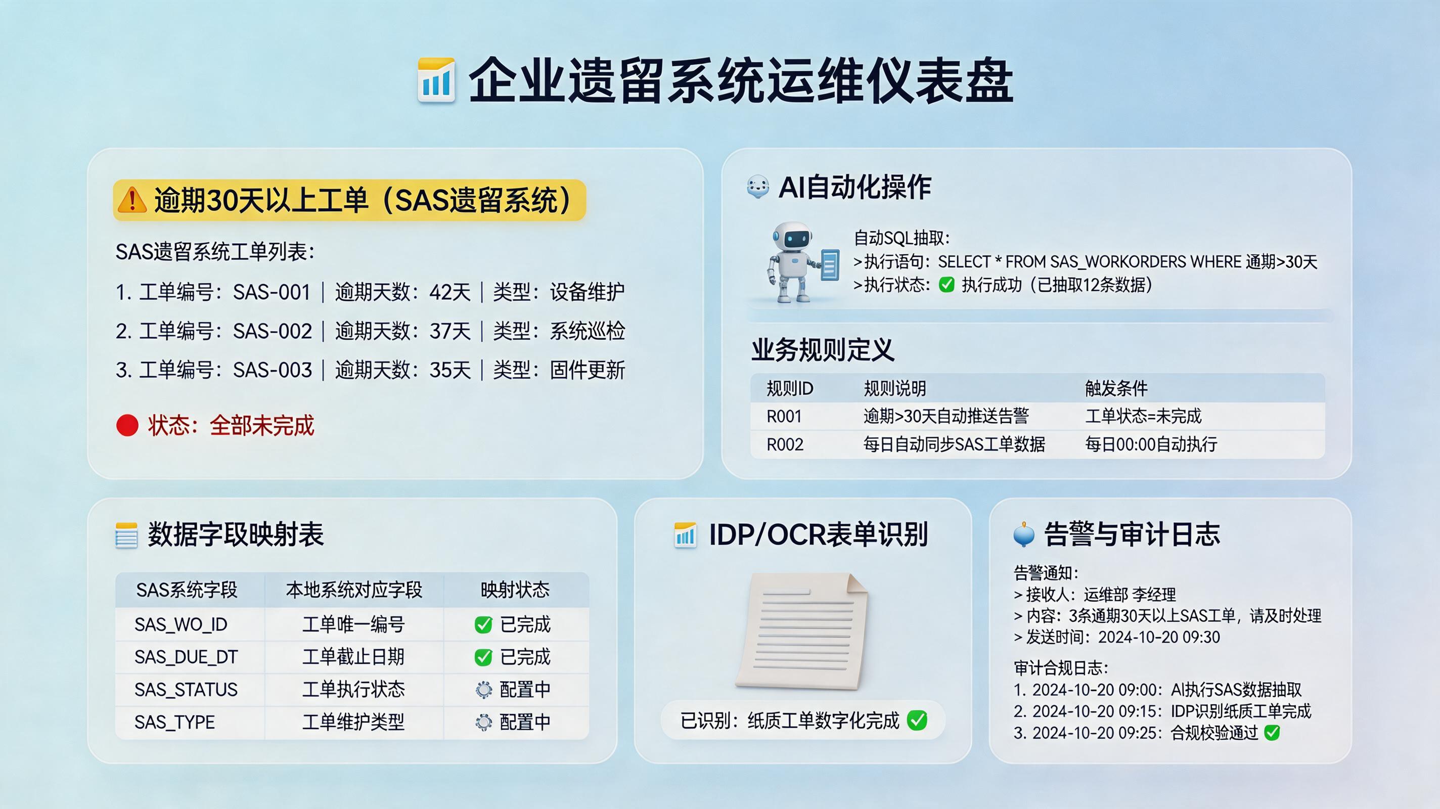 如何自动统计SAS系统超一个月未维修的单据？维修预警这样做_主图