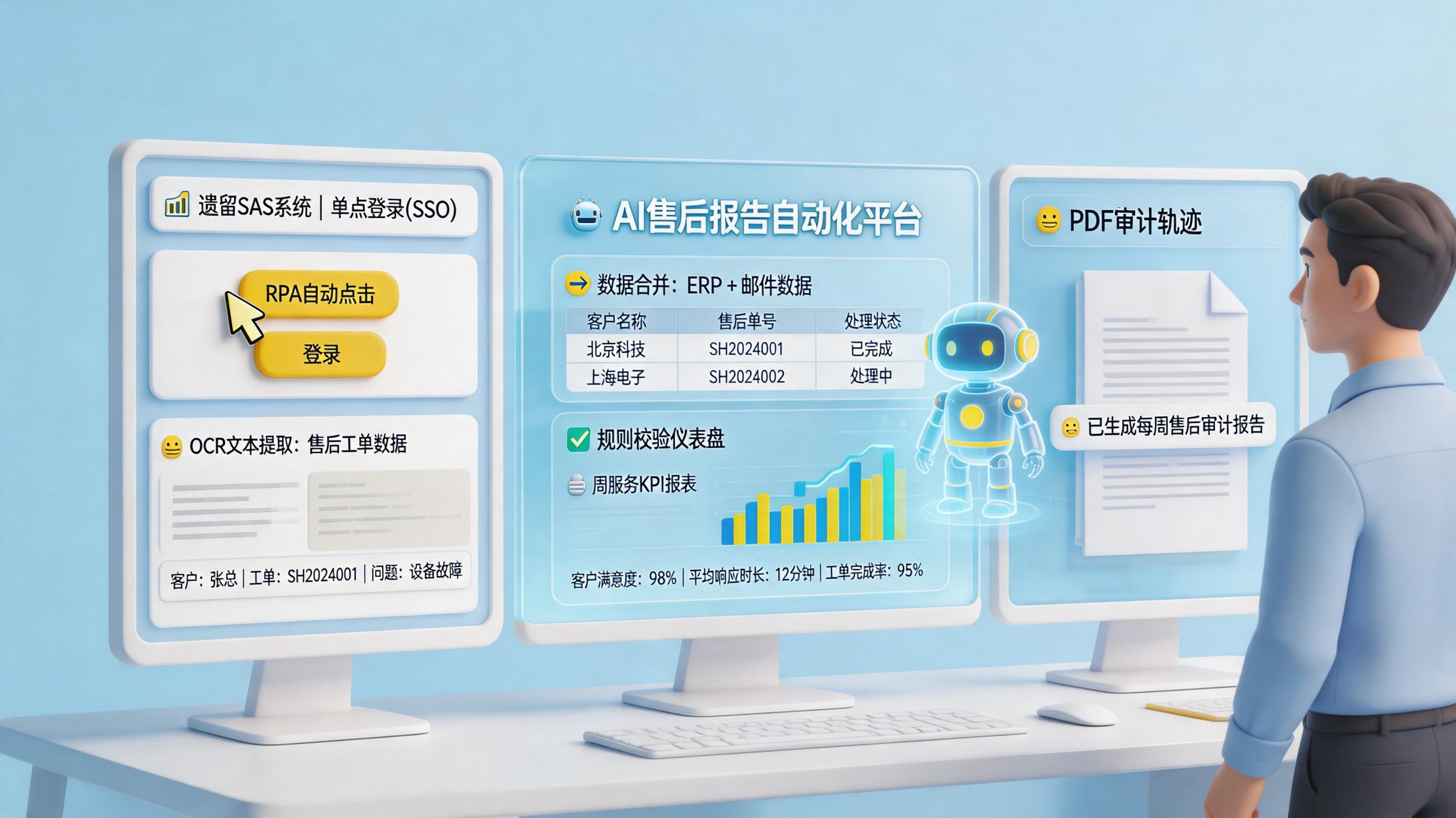 不用重复登录SAS系统！售后报表自动化生成方法，自动出报表_主图
