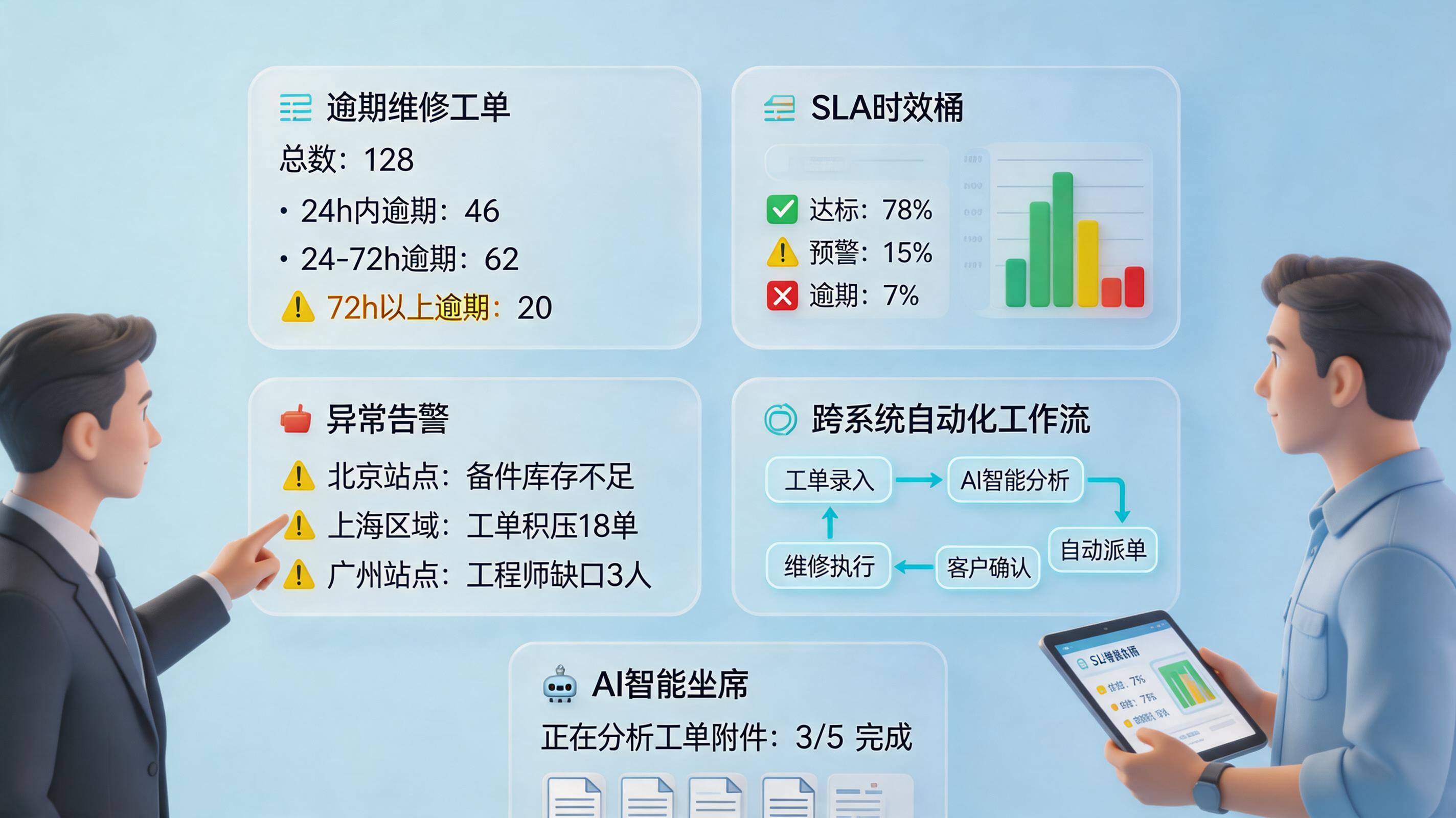 售后超期维修单统计全流程自动化实现方案｜台账预警闭环_主图