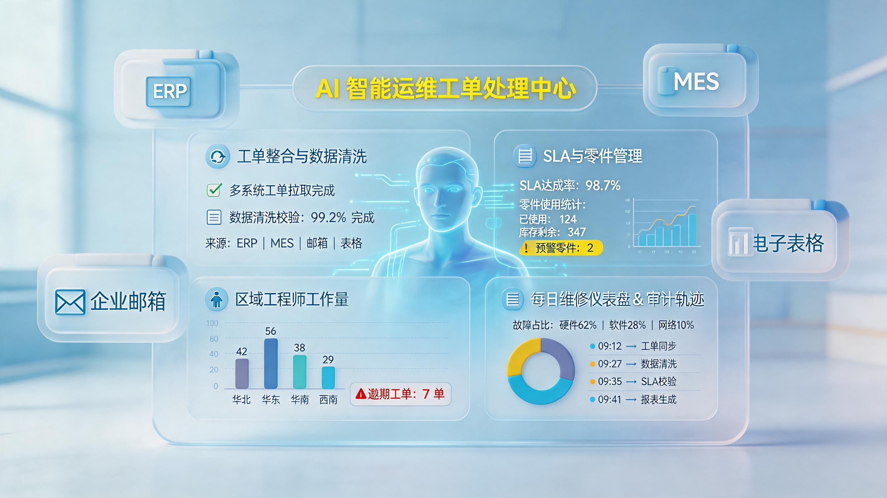 零手动操作的SAS维修单日报统计自动化方案，自动汇总与风控闭环_主图