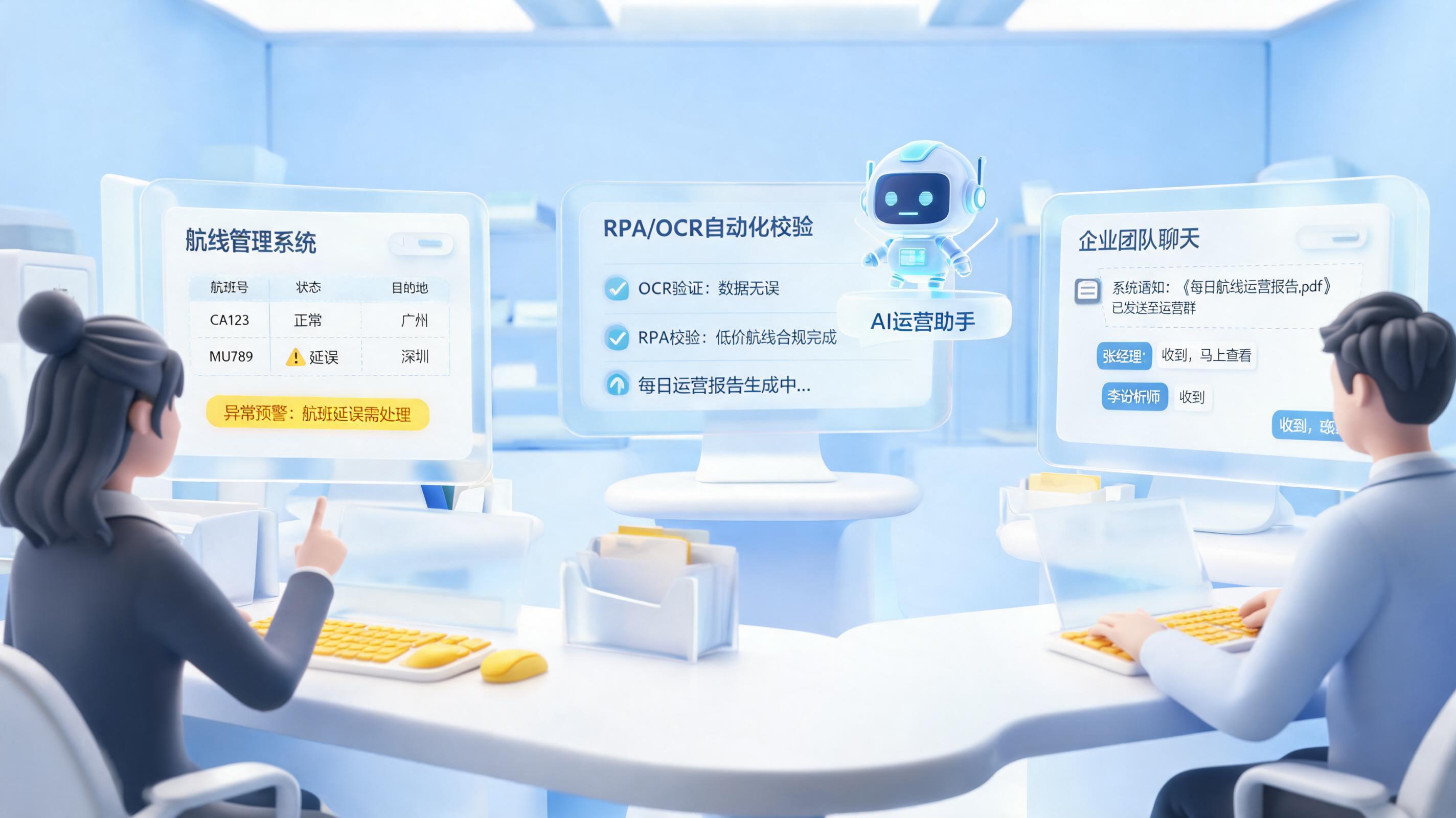 解决航班信息采集繁琐问题的自动化方案，航司日报自动闭环_主图