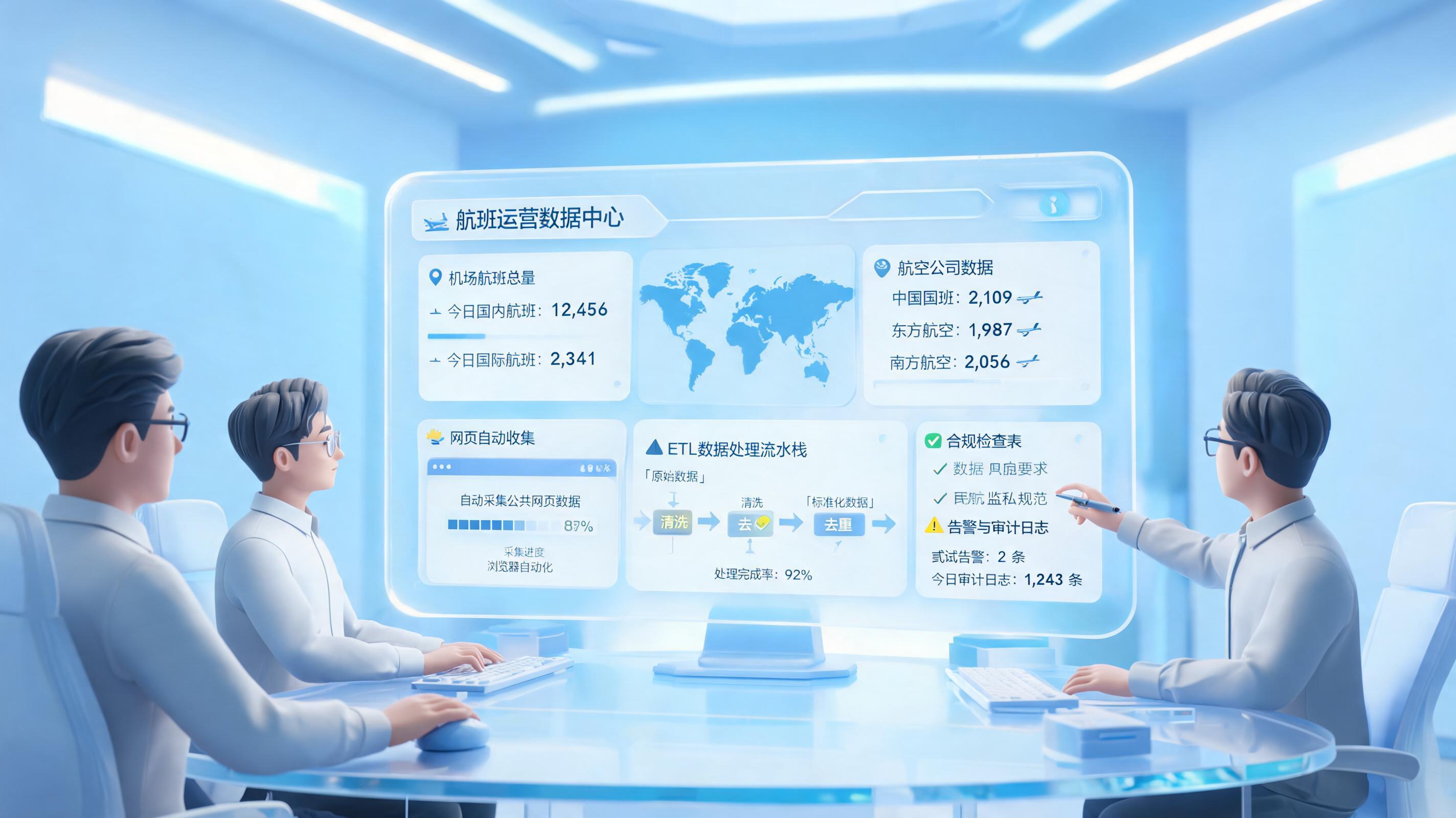 如何批量采集航班管家的航班总量数据？合规抓取与自动汇总_主图