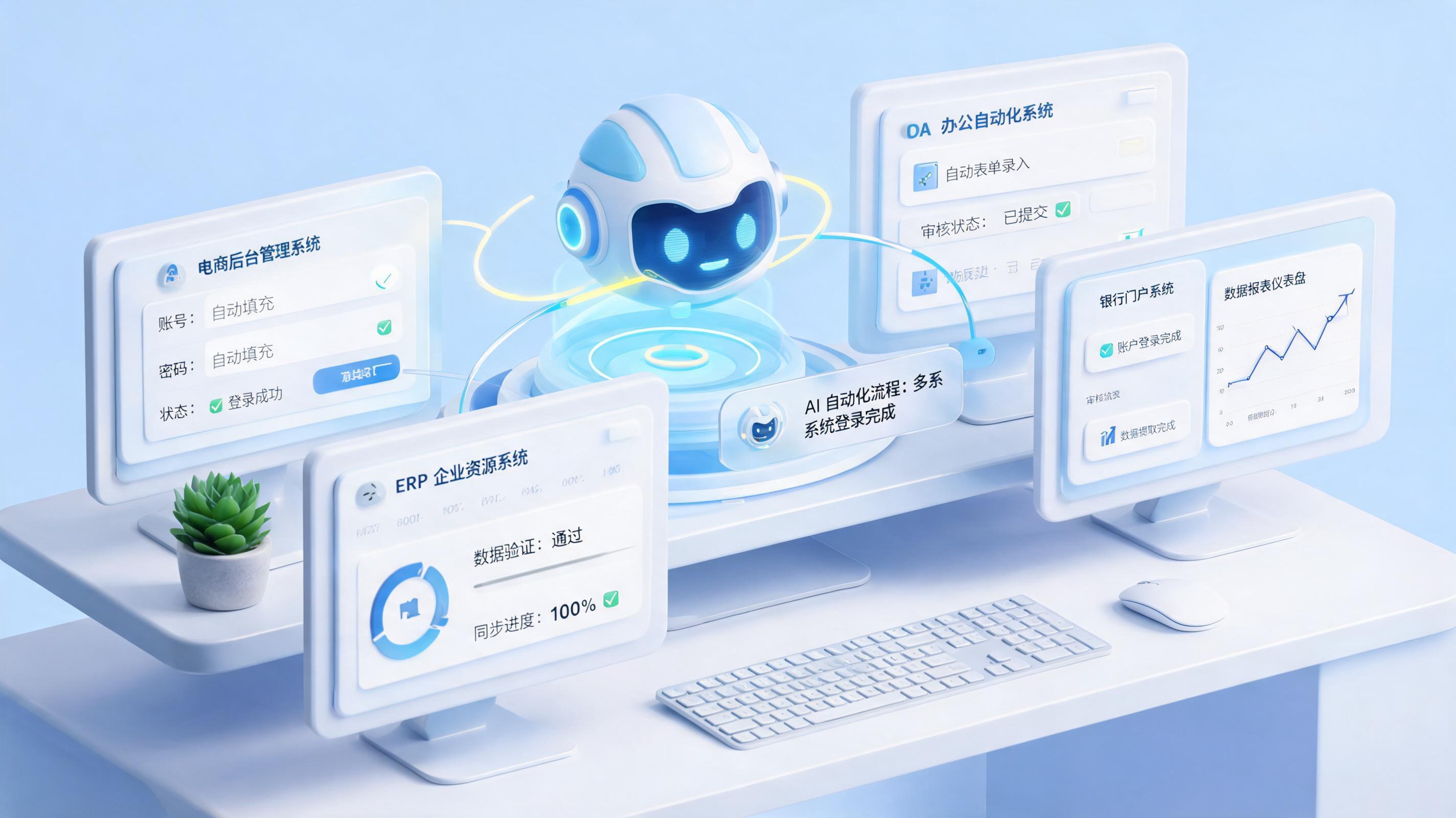 不用重复登录多系统！业务自动化处理方法，流程一次打通_主图