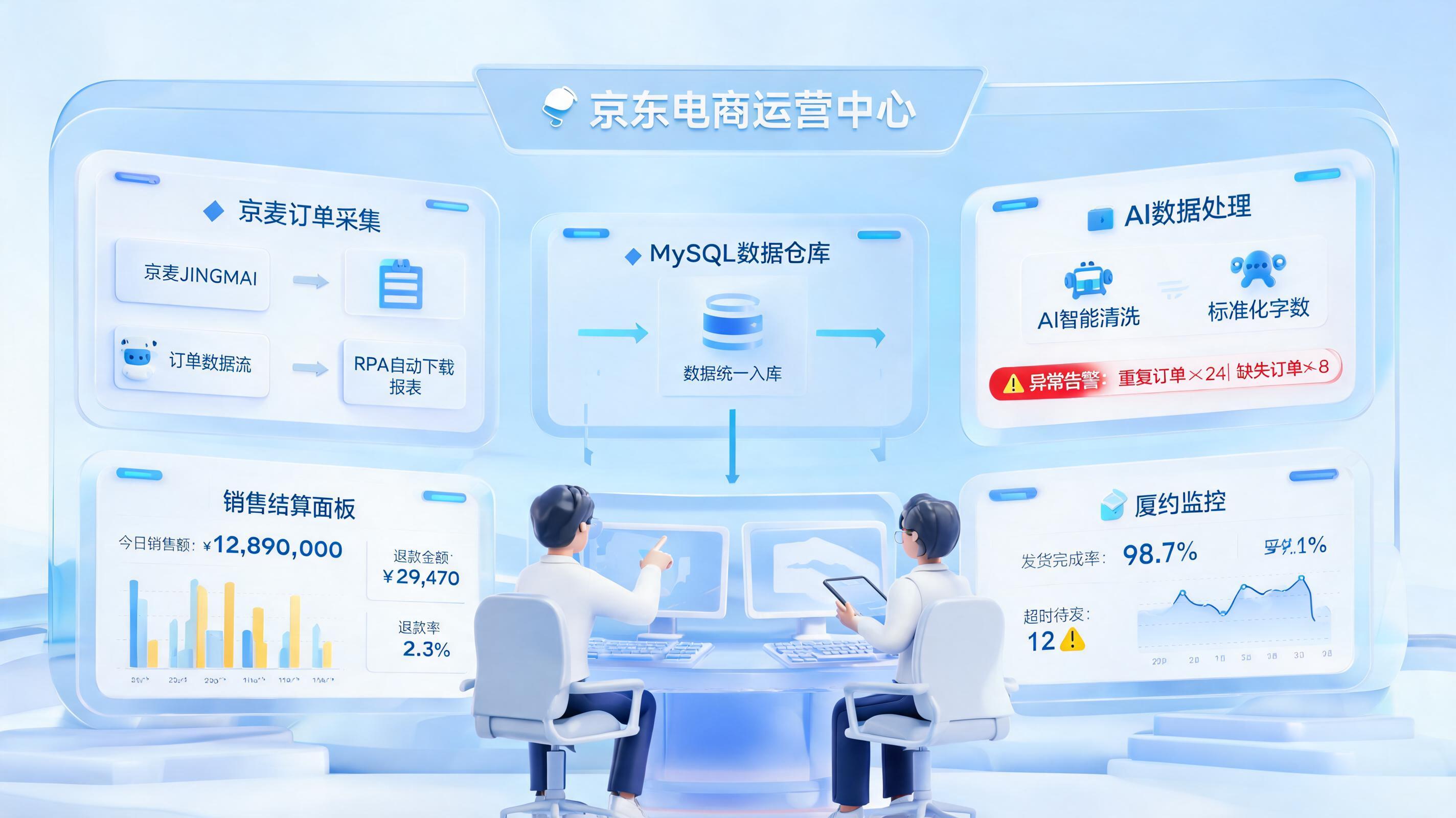 多店铺京东订单数据自动化采集全流程指南｜取数入仓闭环_主图