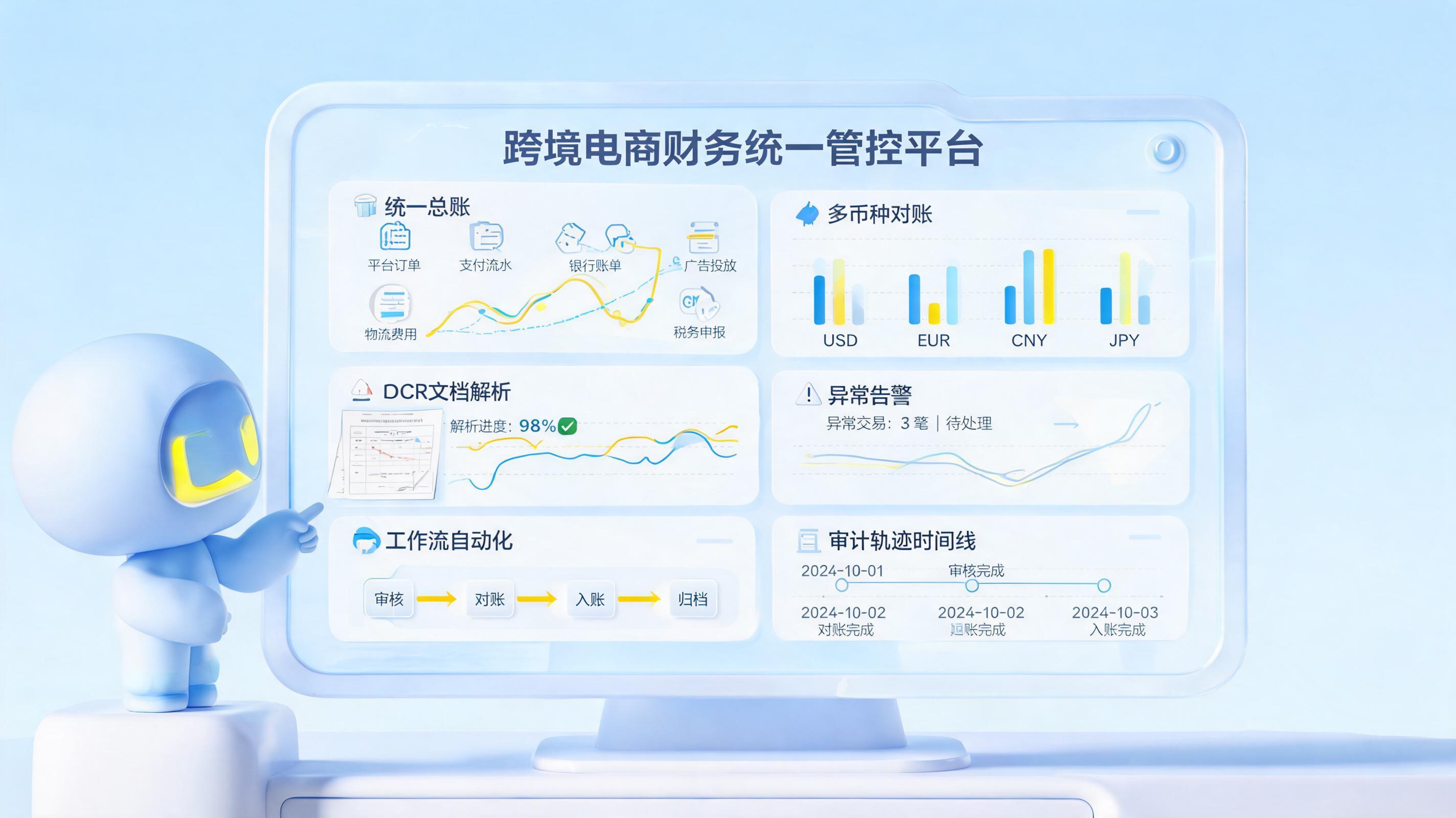 如何自动整理跨境电商财务账单数据？自动对账与报表闭环_主图