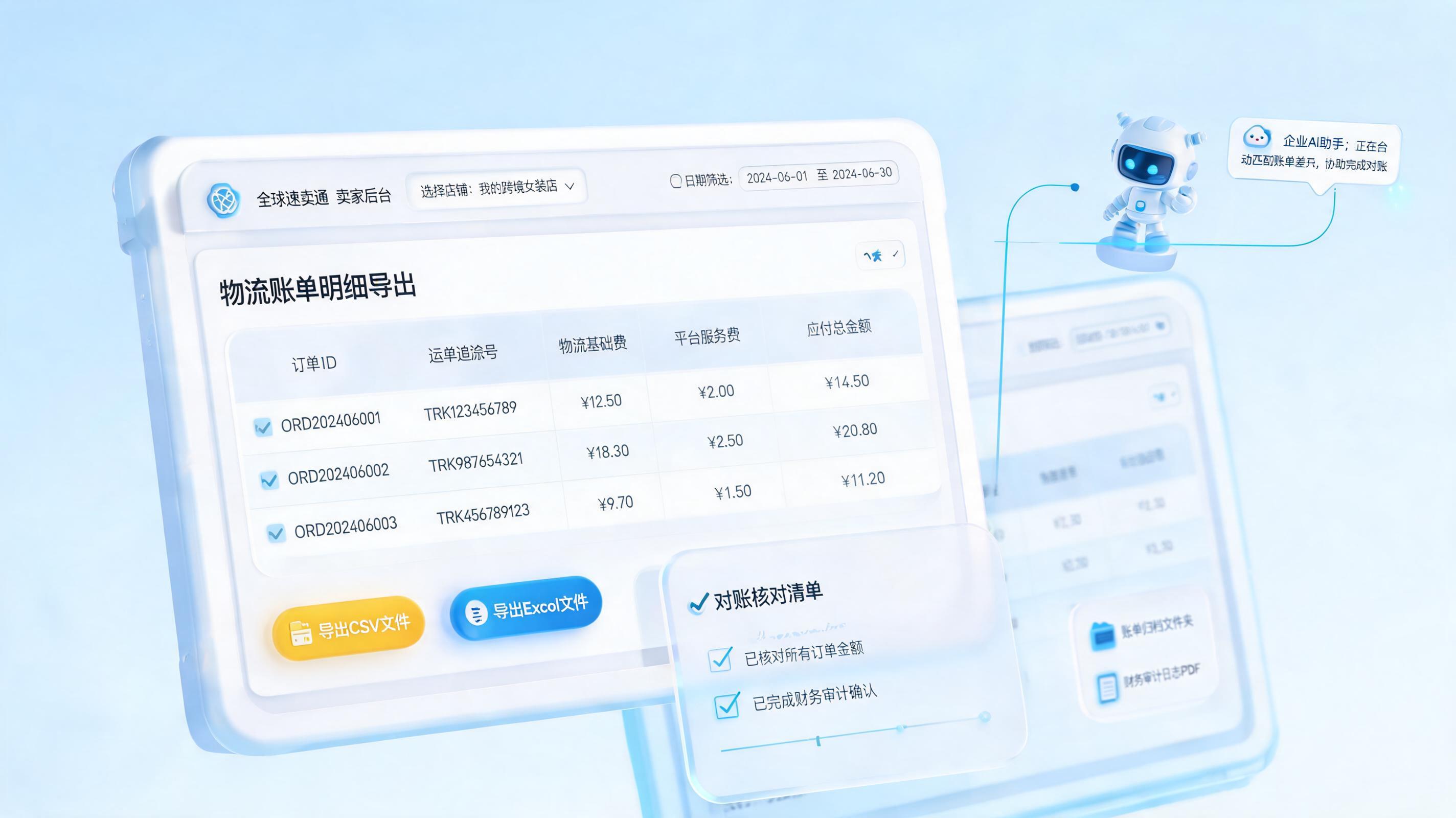 速卖通物流账单明细自动化导出教程，对账归档更省时_主图