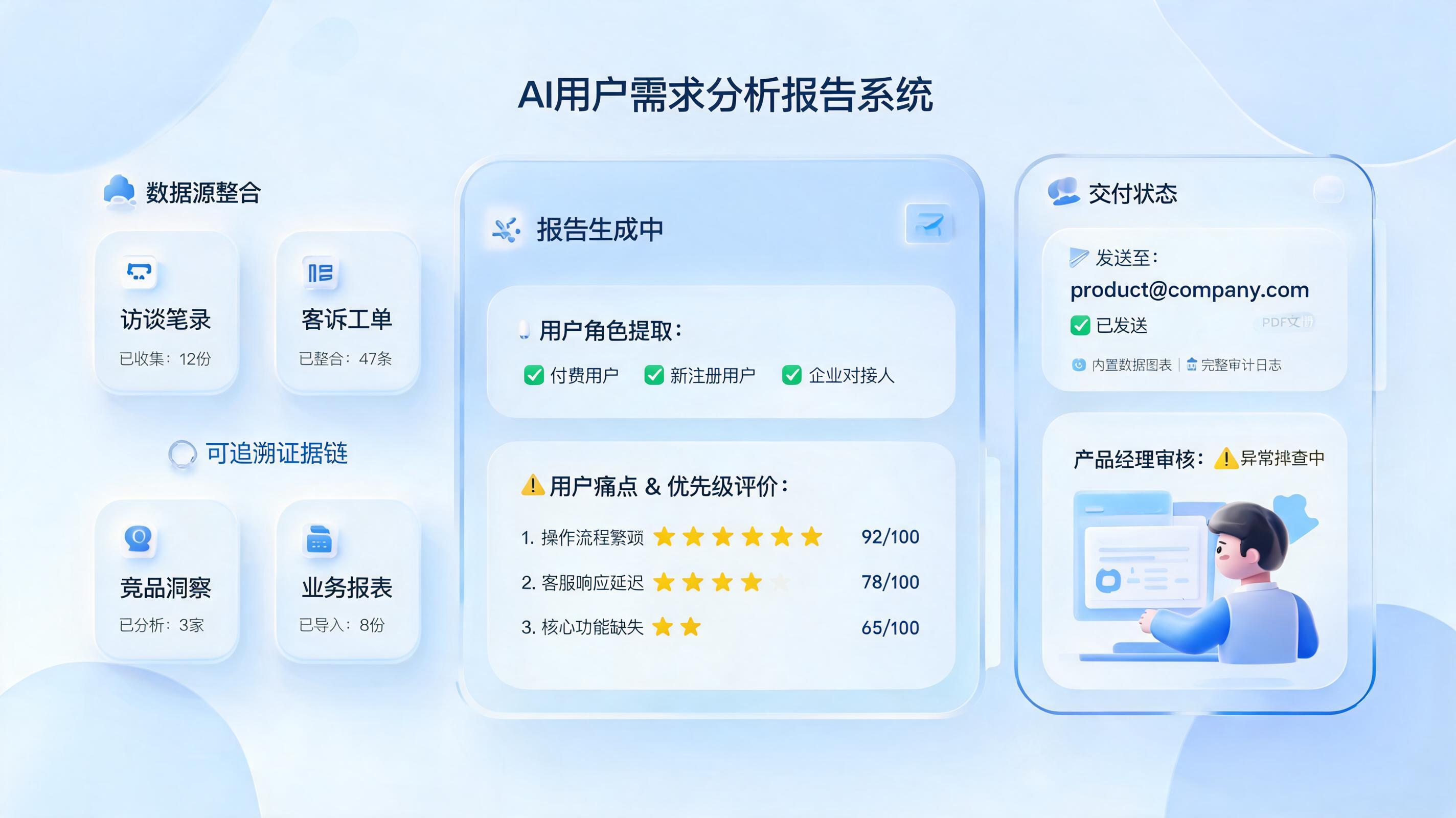 用户需求分析报告怎么自动撰写？流程与系统联动_主图