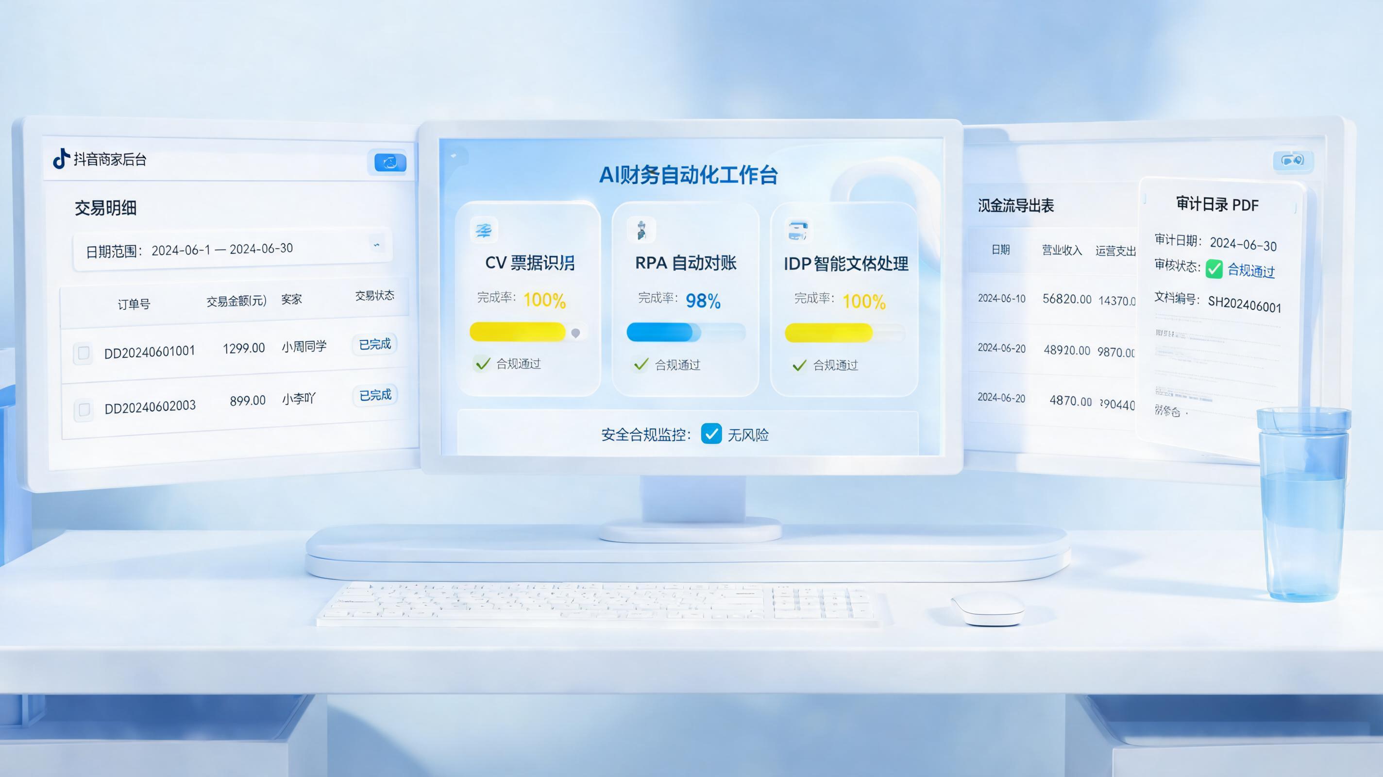 抖音资金流水明细可以自动下载吗？自动对账怎么做_主图