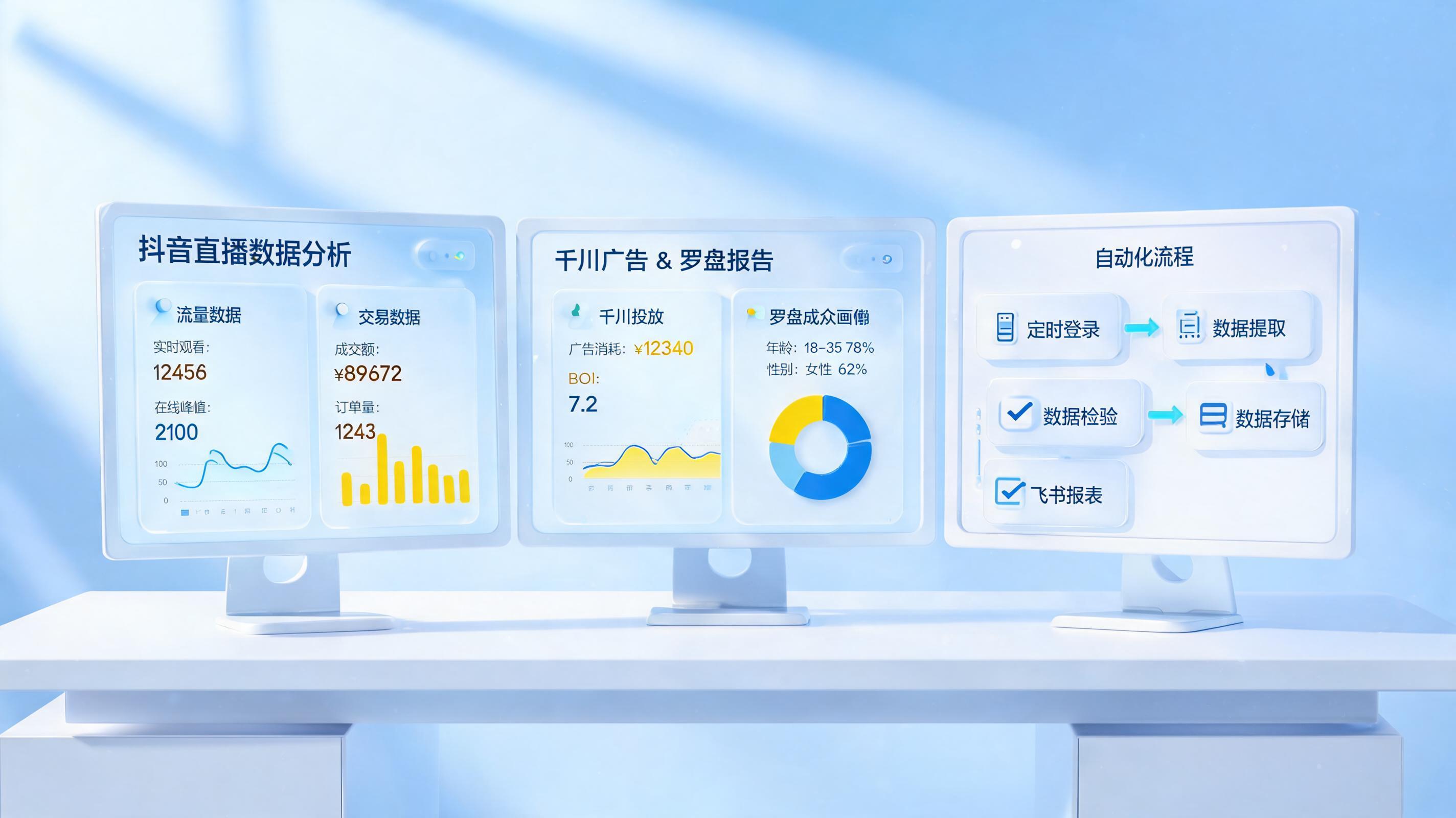 怎么自动获取抖音直播间直播数据？日报与投放一并打通_主图