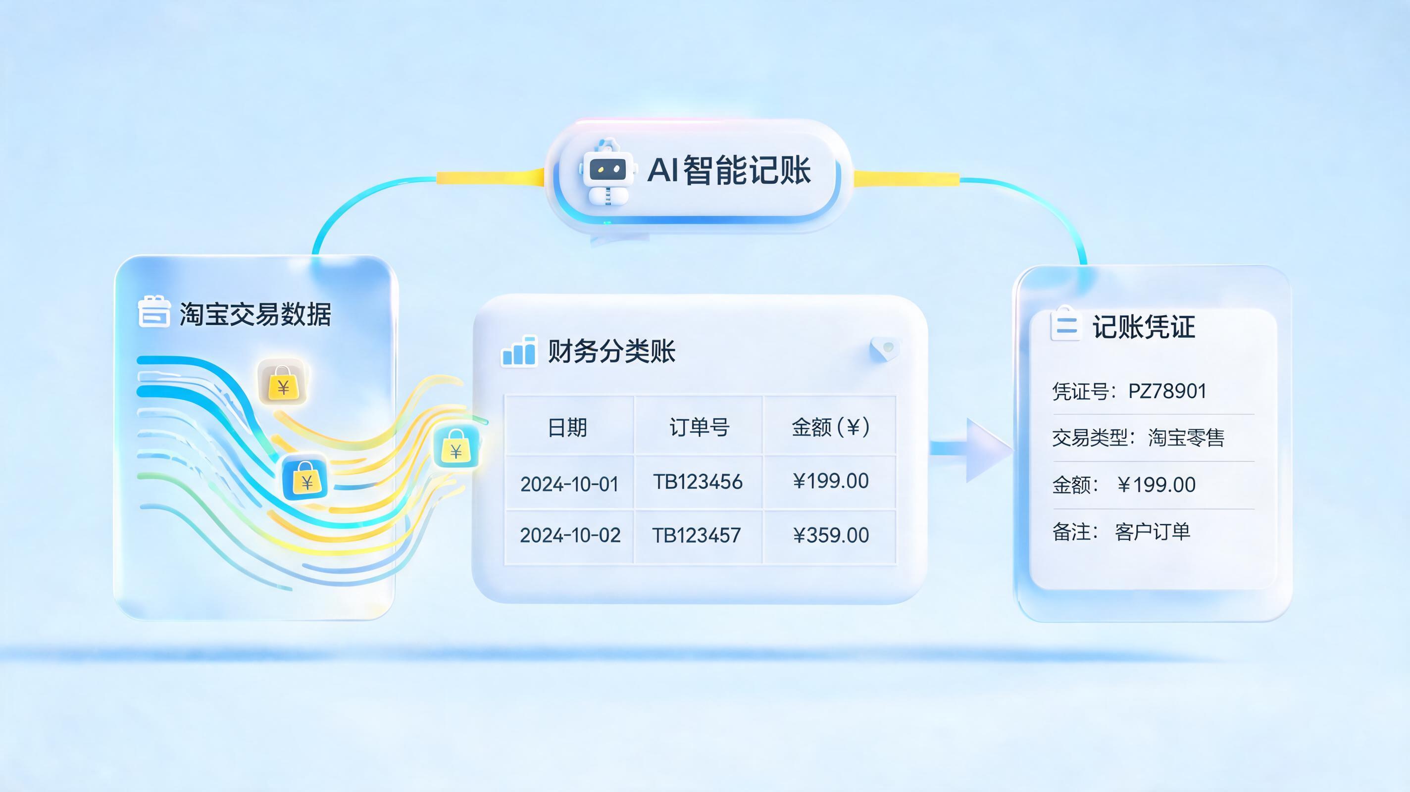 淘宝账单如何自动转凭证？实在Agent助力财务自动化_主图