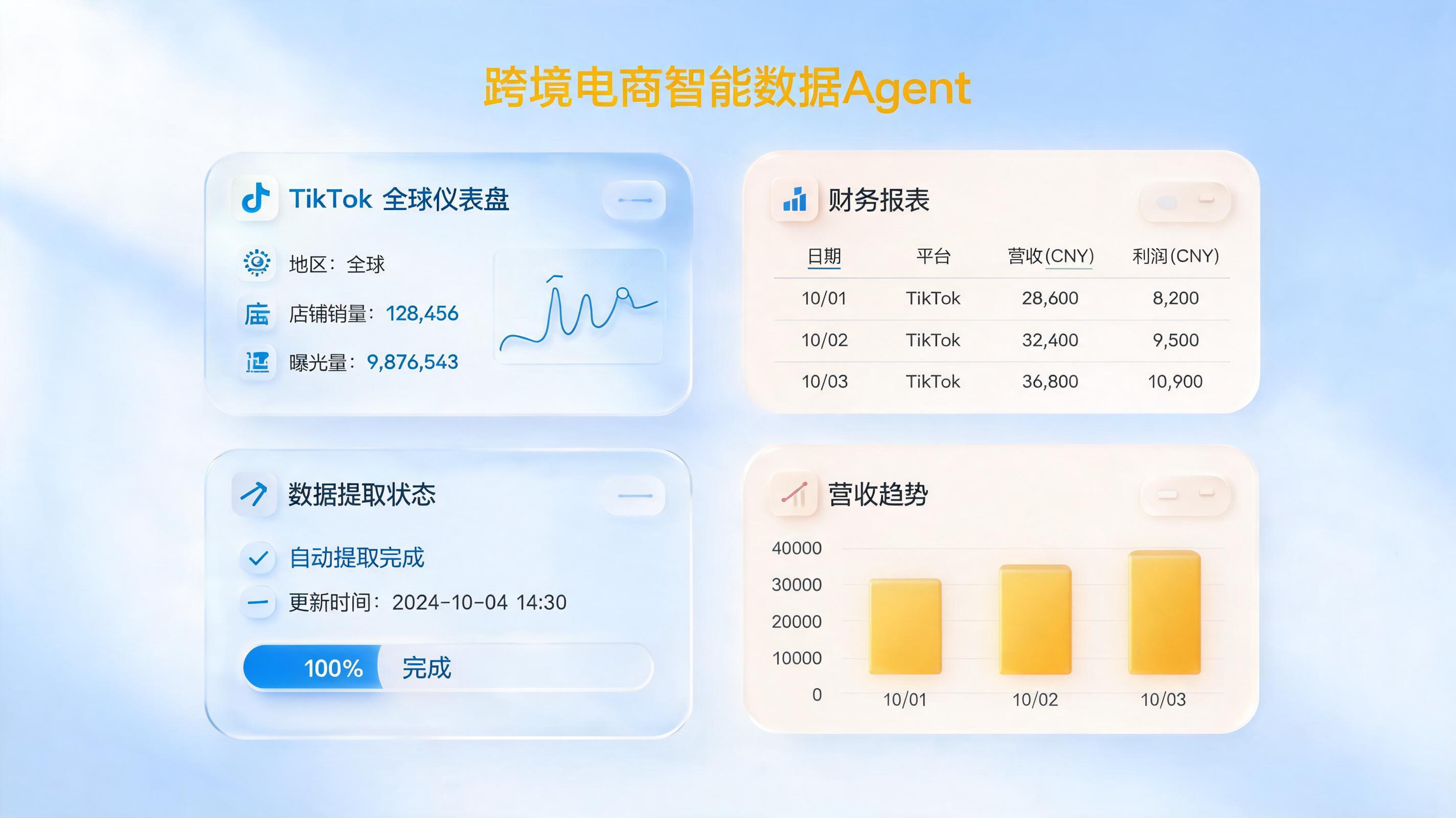 抖音跨境订单账单自动化下载教程：实在Agent高效对账_主图