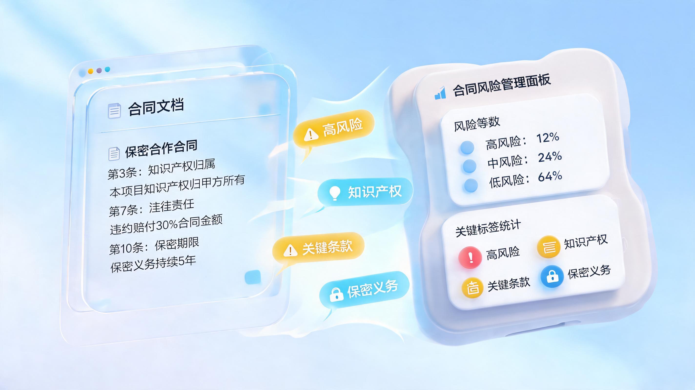 怎么用标签匹配合同规则？AI智能体实现合同合规自动化审核_主图