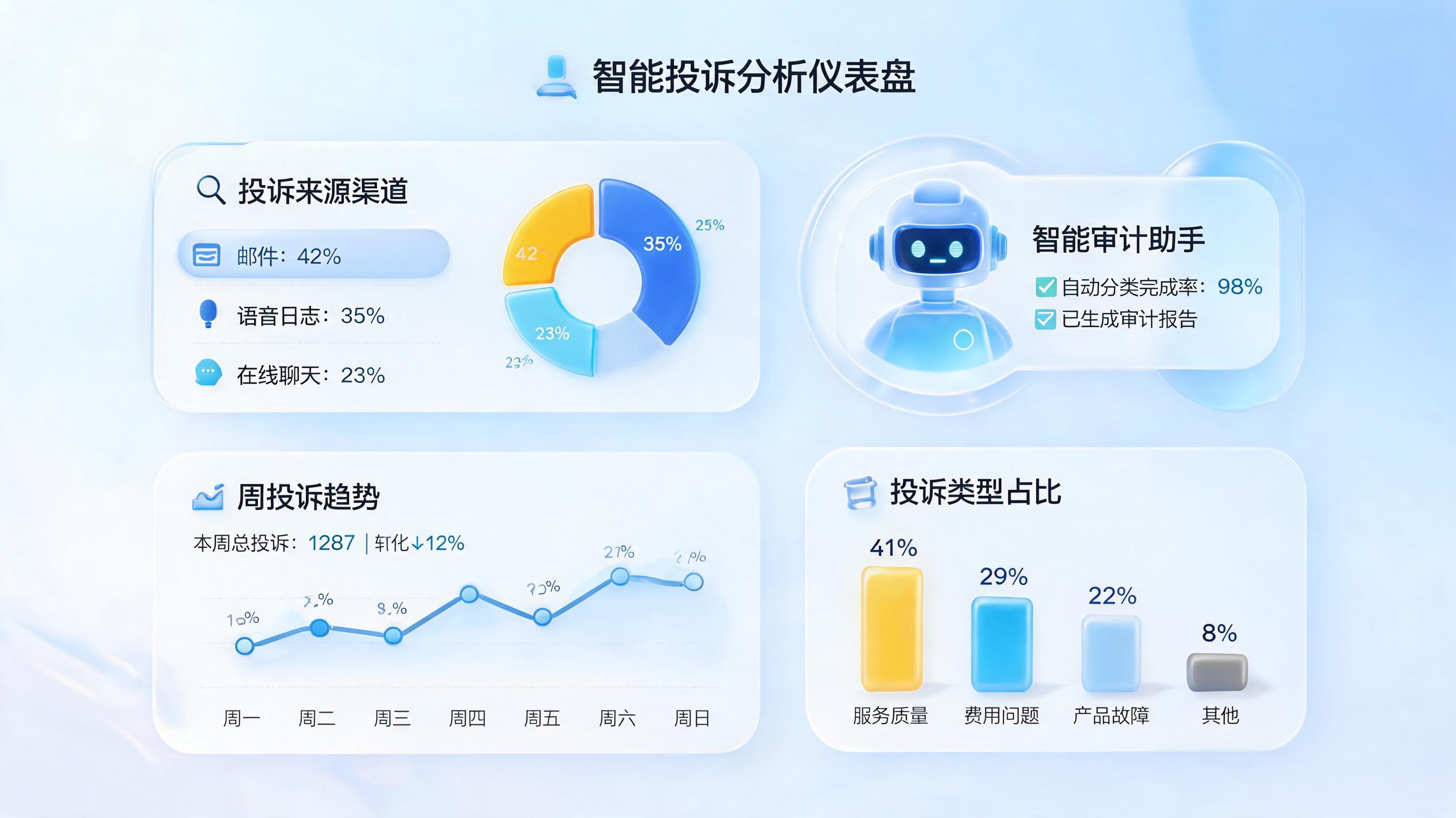 怎么自动生成投申诉处理报表？智能体数字员工重构数据复盘流程_主图