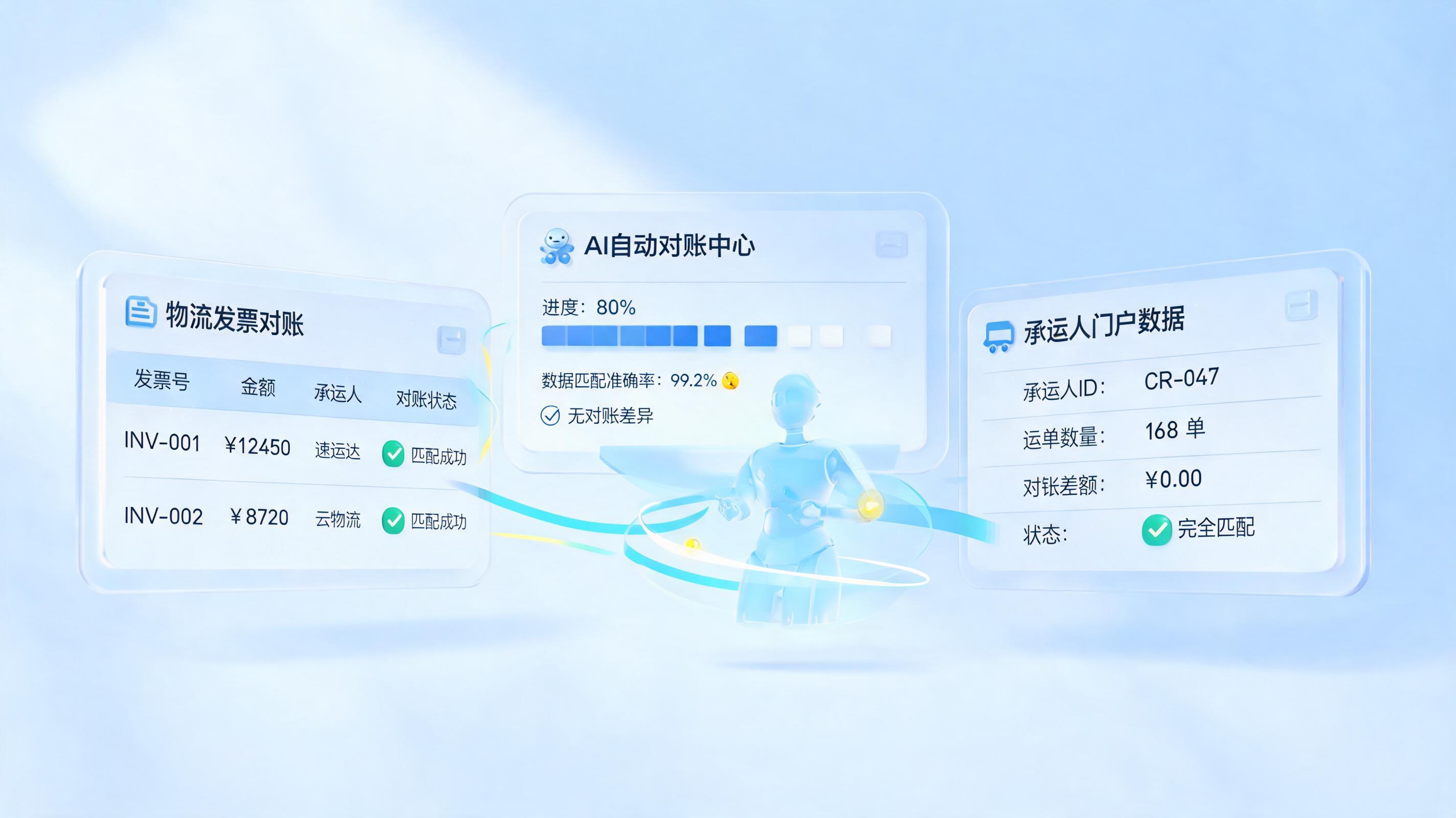 怎么自动核对物流配送费用？实在Agent实现多系统账单智能比对_主图
