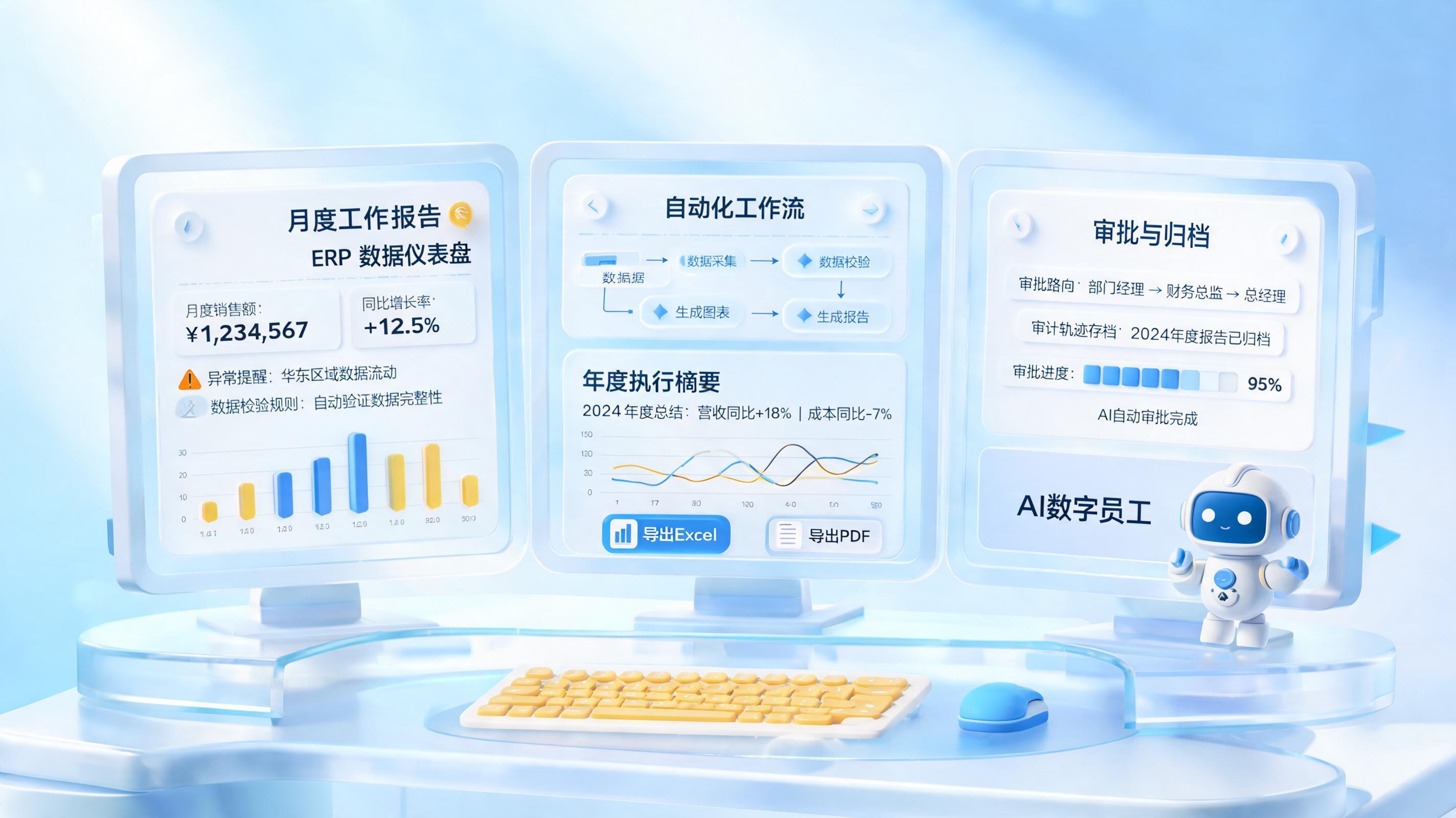 怎么自动生成月度年度工作报表？从汇总到审计留痕_图1