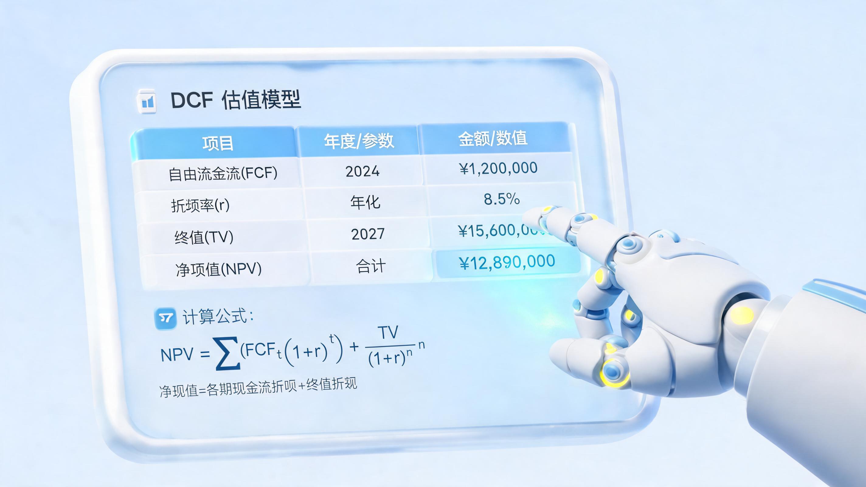 DCF 估值模型怎么快速搭建？智能体助力财务自动化_图1