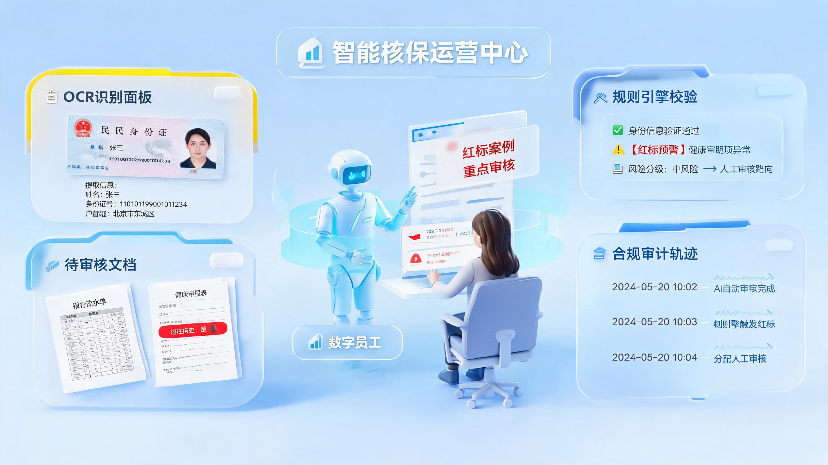 投保材料怎么快速审核？规则分层加数字员工_图1